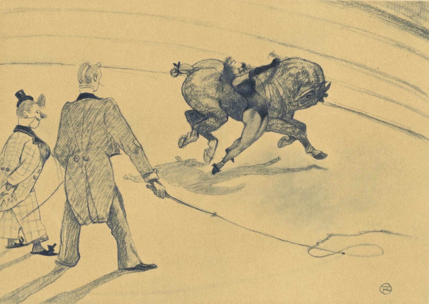 Henri de Toulouse-Lautrec Landscape Print - Toulouse-Lautrec, Voltige, The Circus by Toulouse-Lautrec (after)