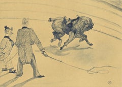 Vintage Toulouse-Lautrec, Voltige, The Circus by Toulouse-Lautrec (after)