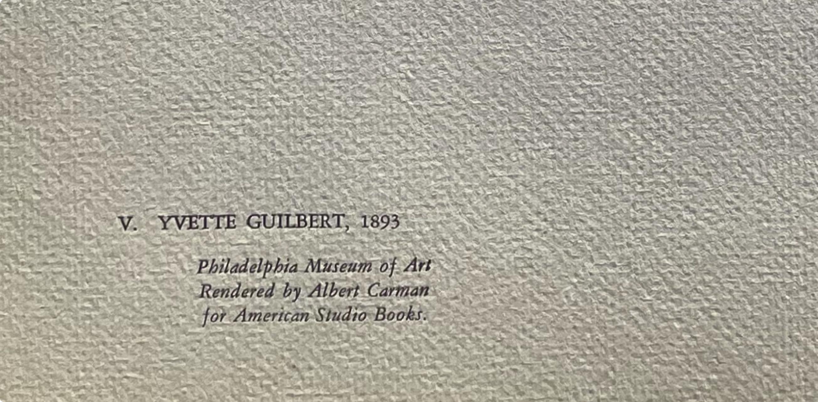 Toulouse-Lautrec, Yvette Guilbert, TLautrec, Philadelphia Museum of Art (after) For Sale 3