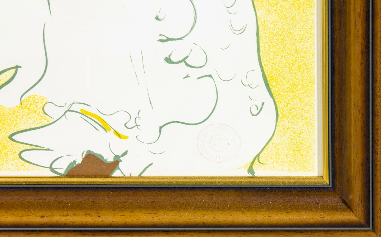 Affiche en édition limitée autorisée du musée Albi « Troupe de M'lle Eglantine », 1974 - Print de Henri de Toulouse-Lautrec