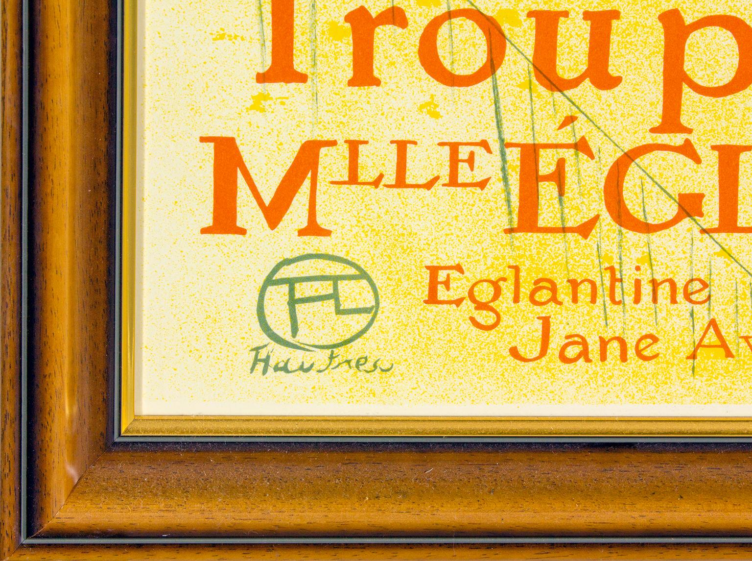 Affiche en édition limitée autorisée du musée Albi « Troupe de M'lle Eglantine », 1974 - Post-impressionnisme Print par Henri de Toulouse-Lautrec