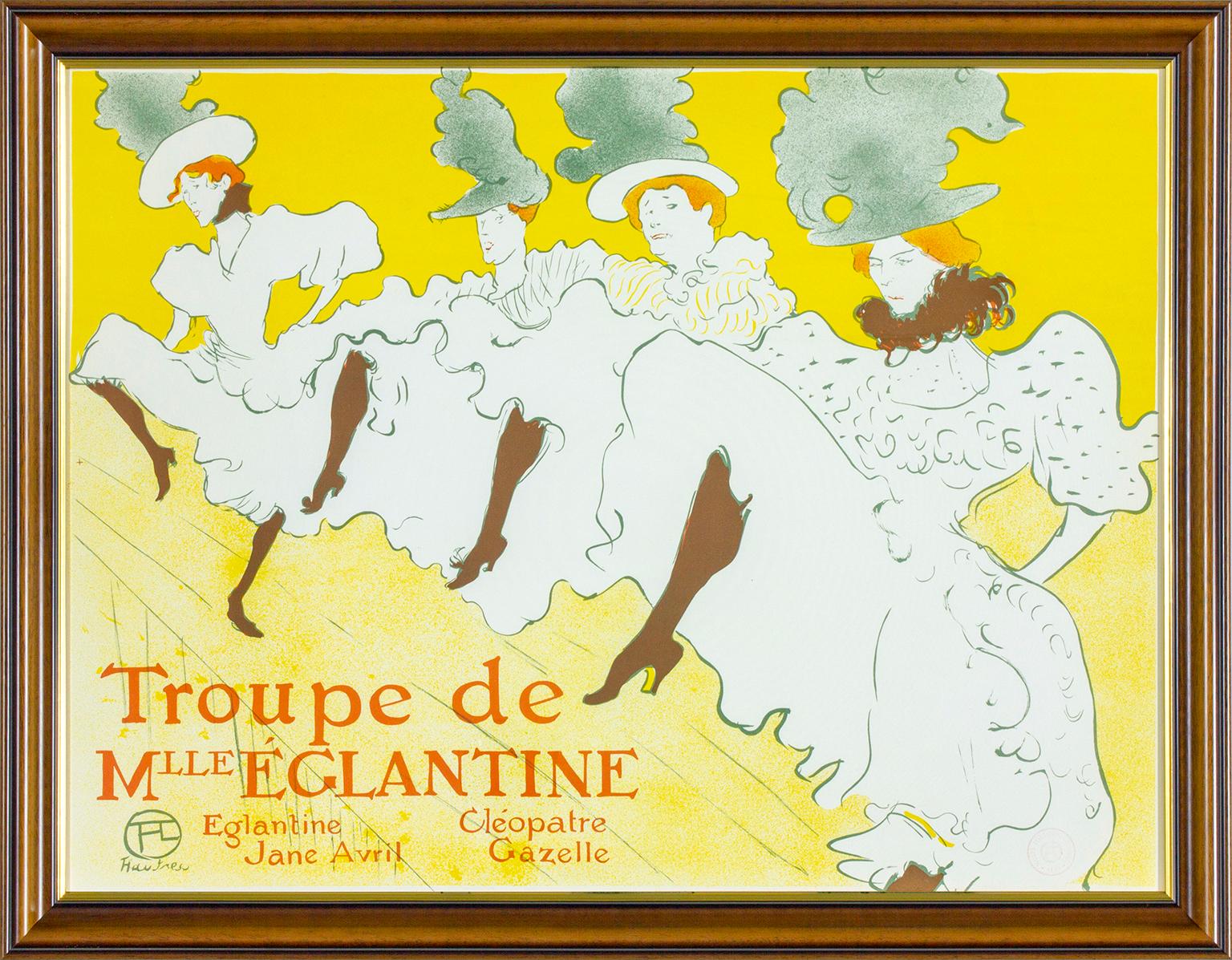 "Troupe de M'lle Eglantine" 1974 Cartel de edición limitada autorizado por el Museo de Albi