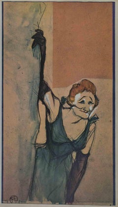 Yvette Guilbert Taking a Bow, lithographie d'après H. de Toulouse-Lautrec - 1894