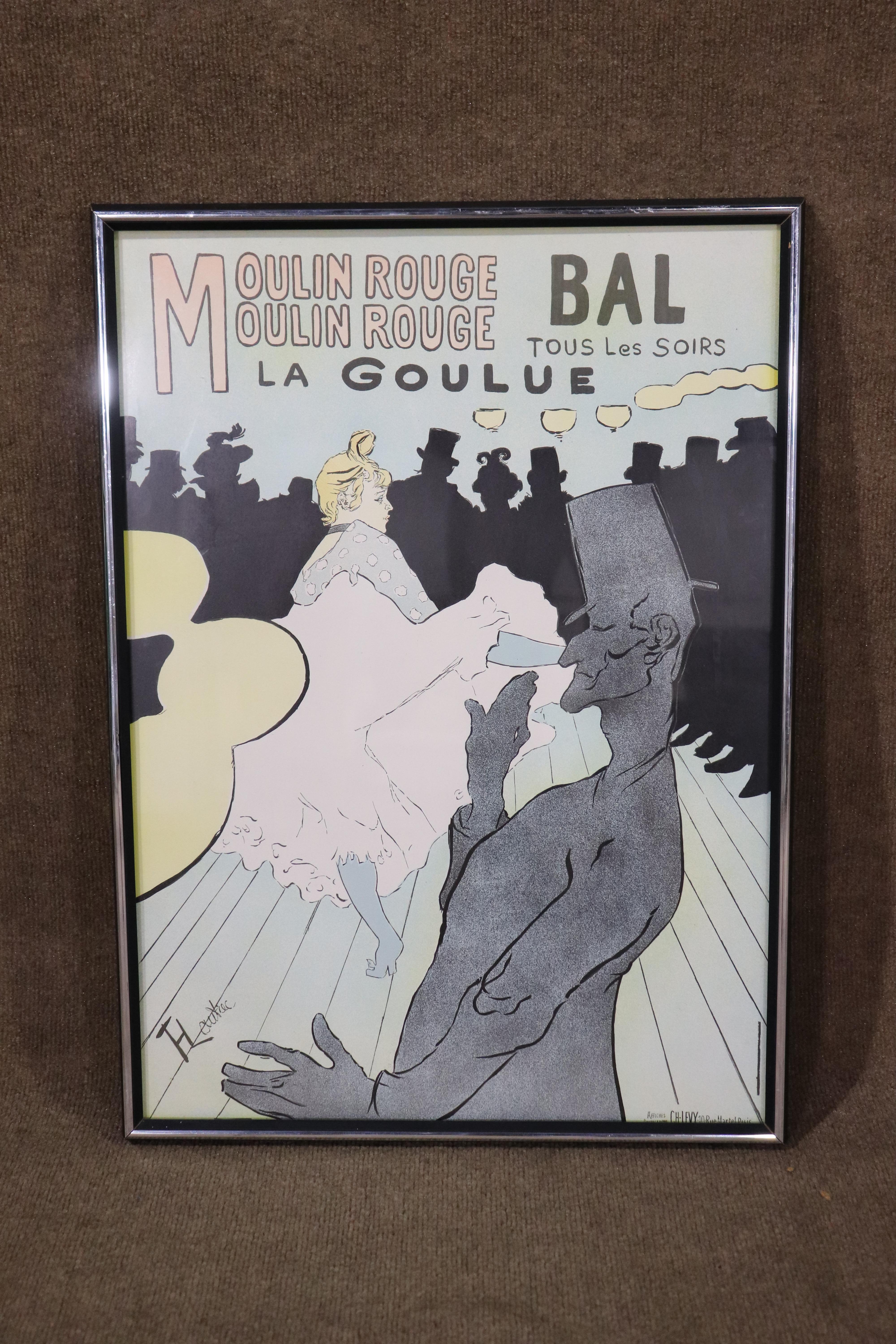 Paper Henri de Toulouse-Lautrec’s Moulin Rouge Poster For Sale