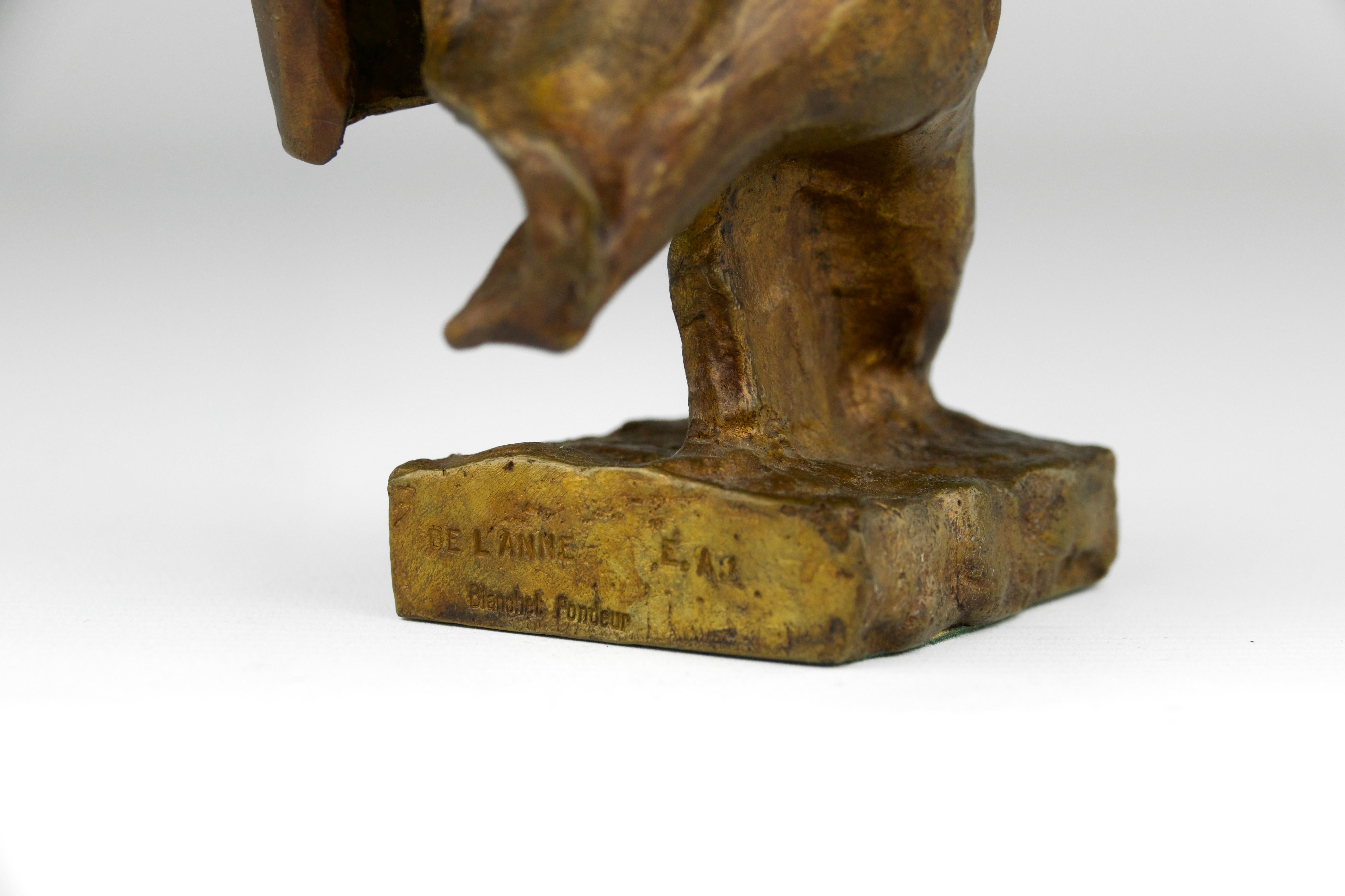 Henri DELANNE (1940-2003), „Silhouetten (Front und Rücken)“, Bronze, Frankreich 1980 im Angebot 3