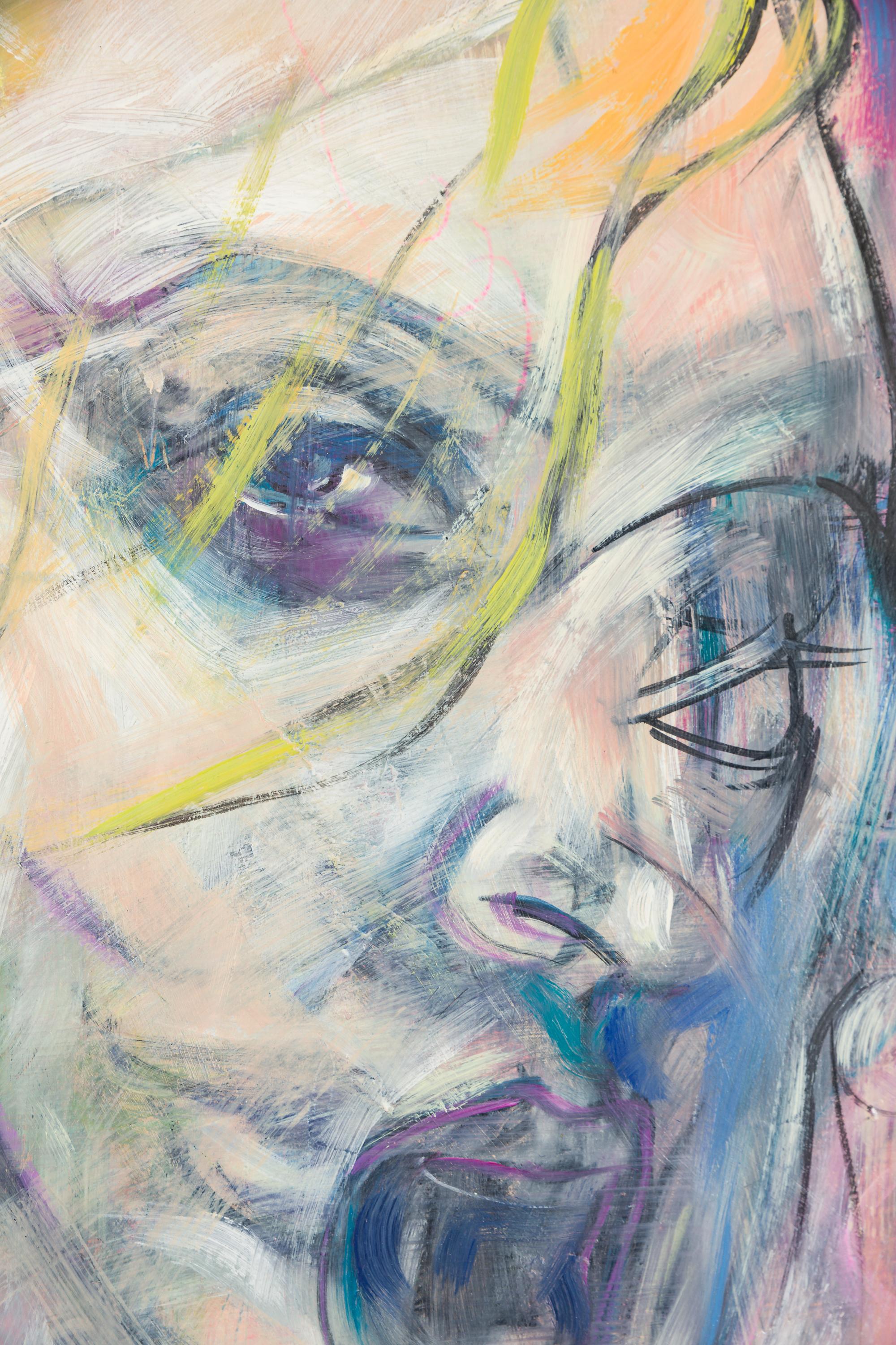 Kopf-2 (Triptychon) - Painting di Henri Deparade