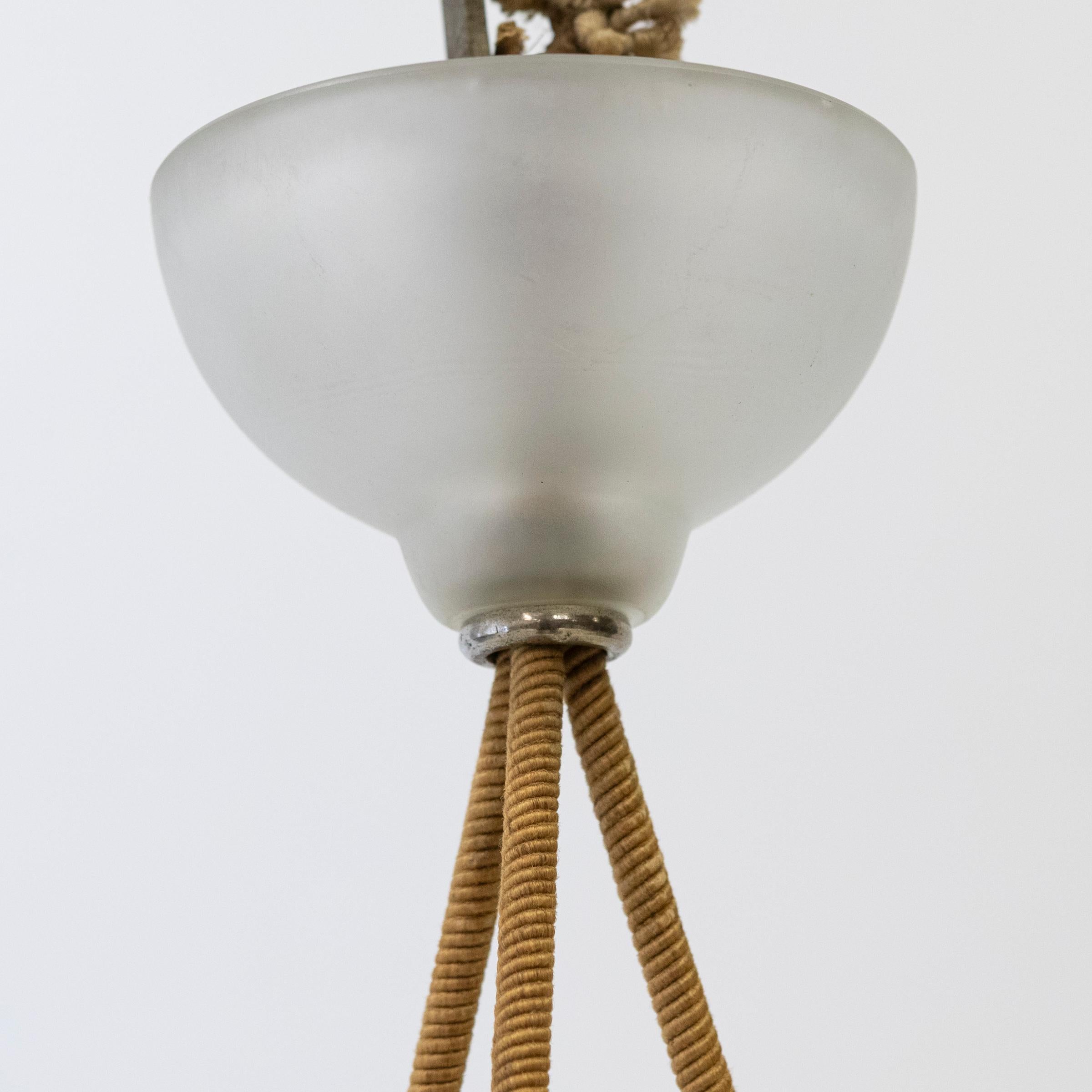 Henri Dieupart Abstract Art Deco Bird Bowl Pendant Light For Sale 8