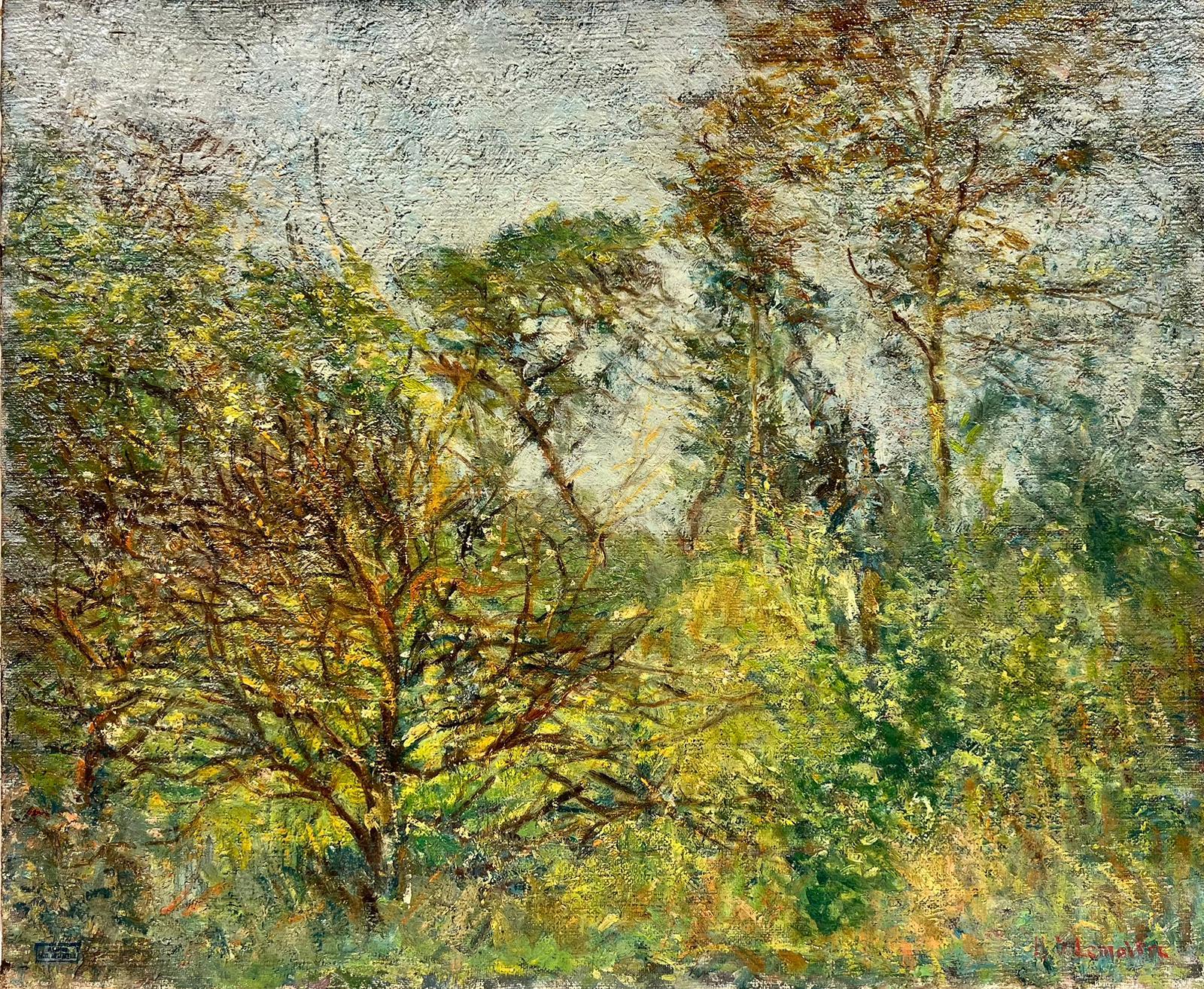Landscape Painting Henri Dreyfuss Lemaitre - Superbe huile de style impressionniste français ancien signée par un artiste français répertorié