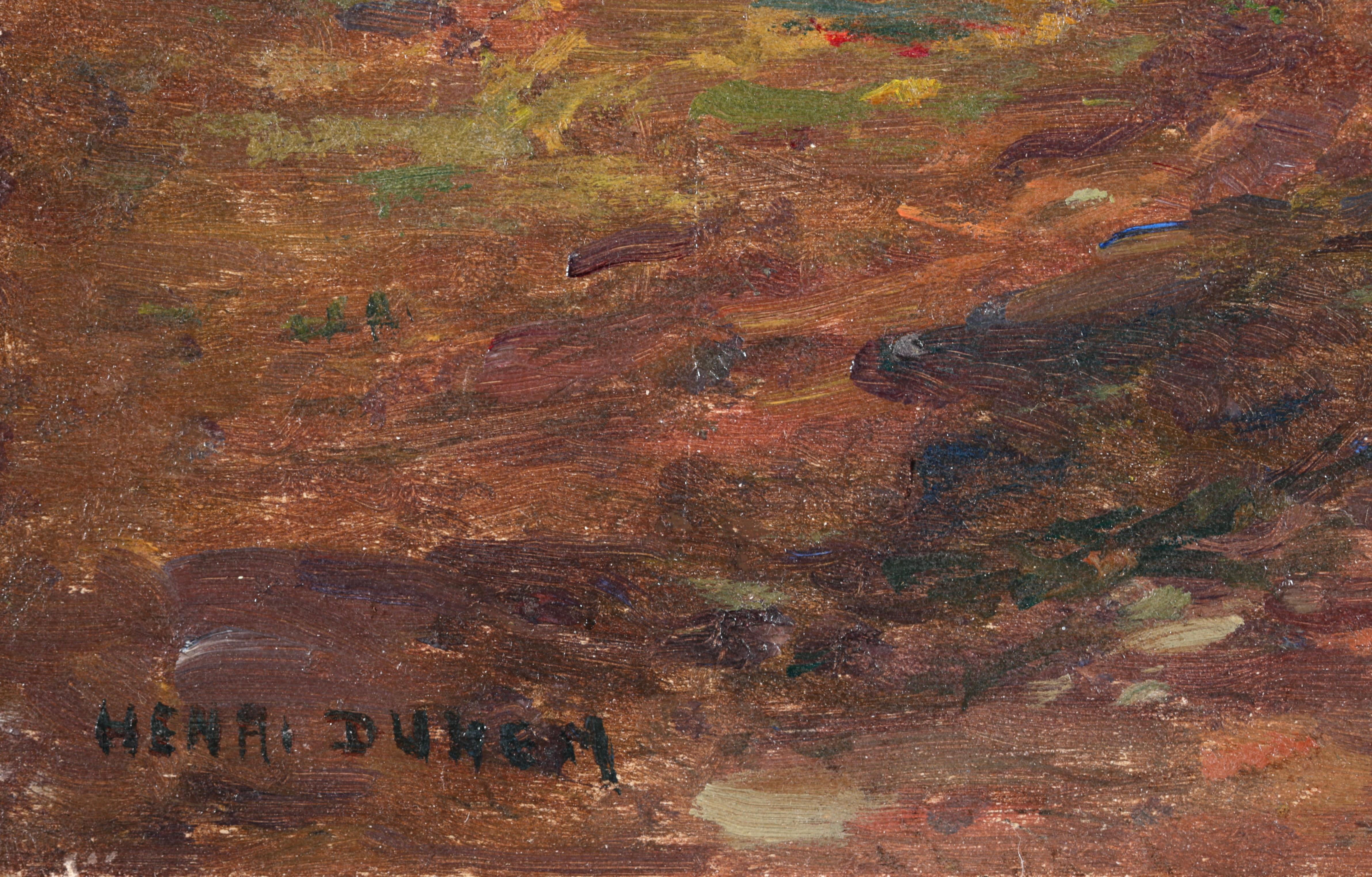 Crepuscule - French Impressionist Oil, Night Landscape by Henri Duhem For Sale 1
