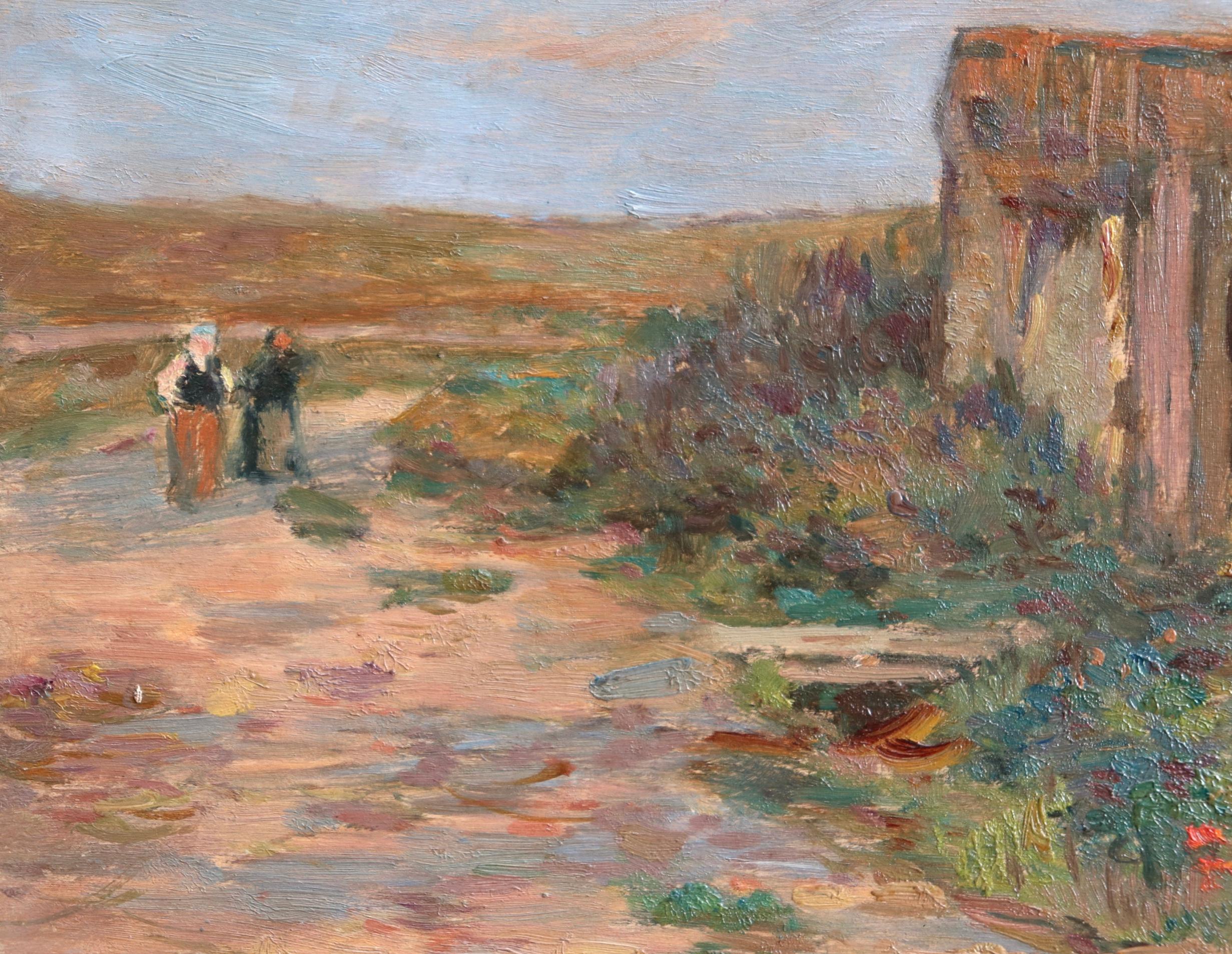 Femmes dans le paysage - Olio impressionista, Figure nel paesaggio di Henri Duhem 2