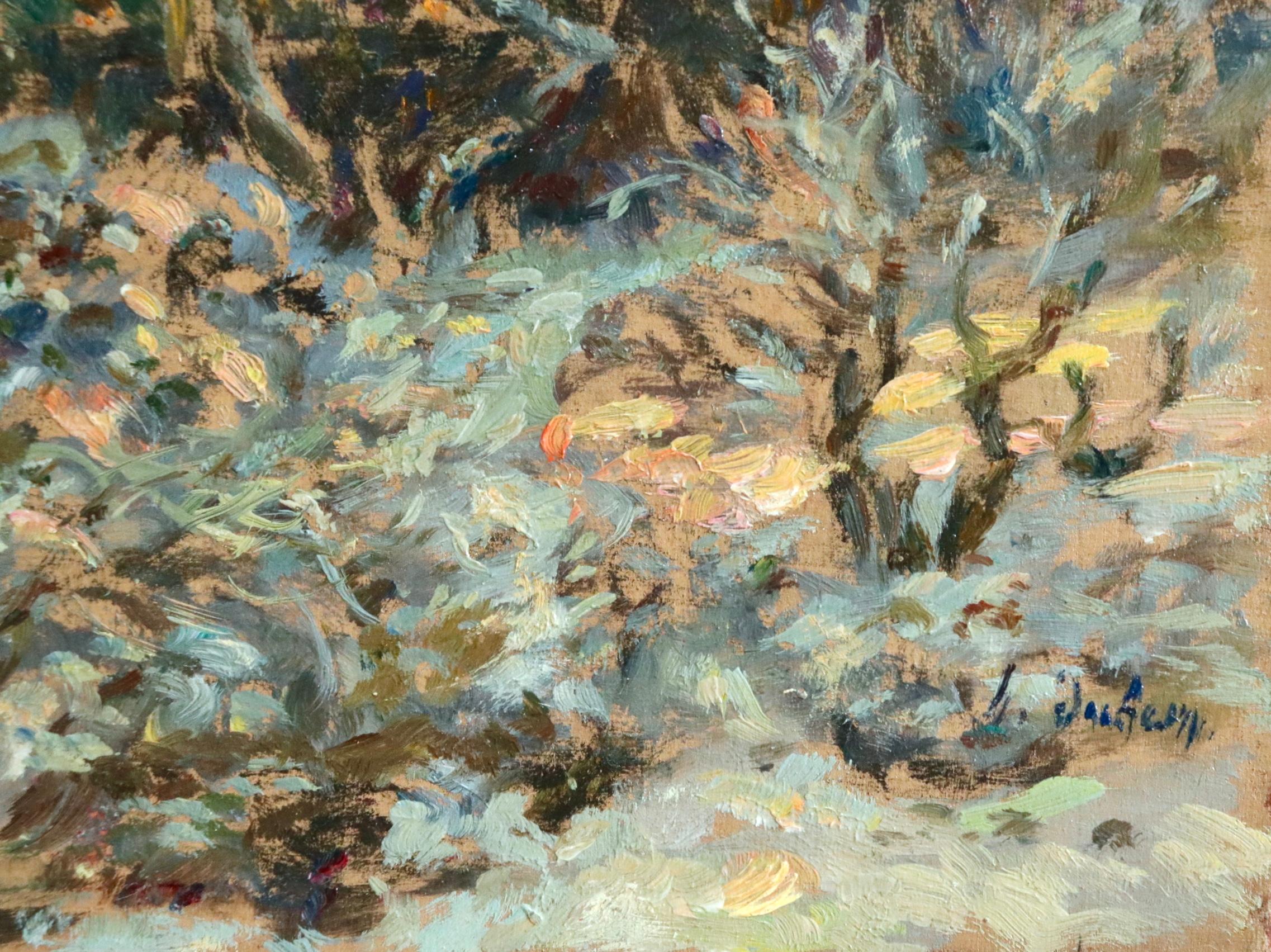 La Neige - Dcembre 1930 - 19. Jahrhundert Öl, Schneewittliche Winterlandschaft von H Duhem (Impressionismus), Painting, von Henri Duhem