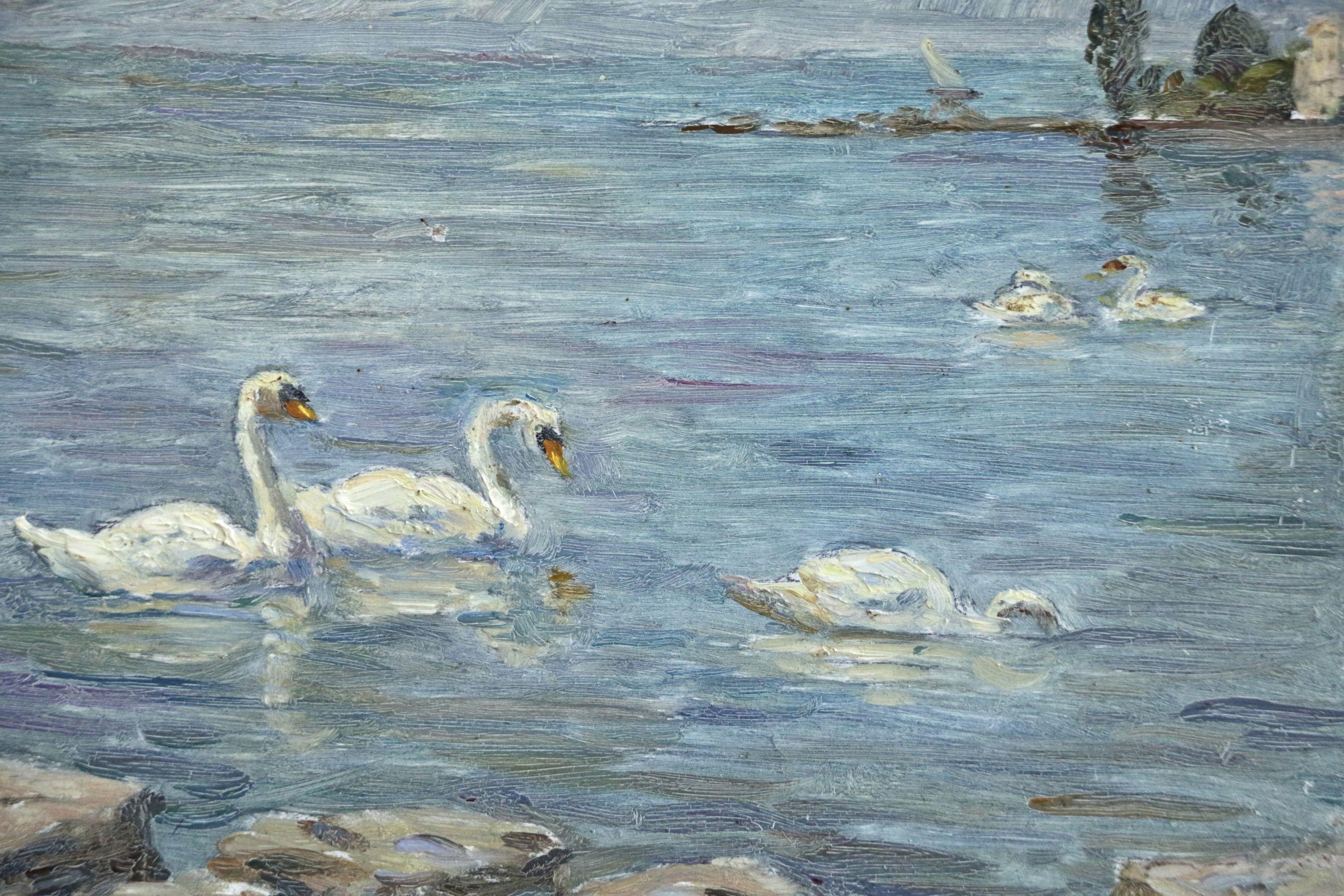 Lac Montreux - Painting by Henri Duhem