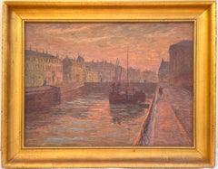 L'Écluse de Douai au crépuscule