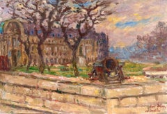 Paris - 19. Jahrhundert Öl, Stadtlandschaft von Henri Duhem, Invalides