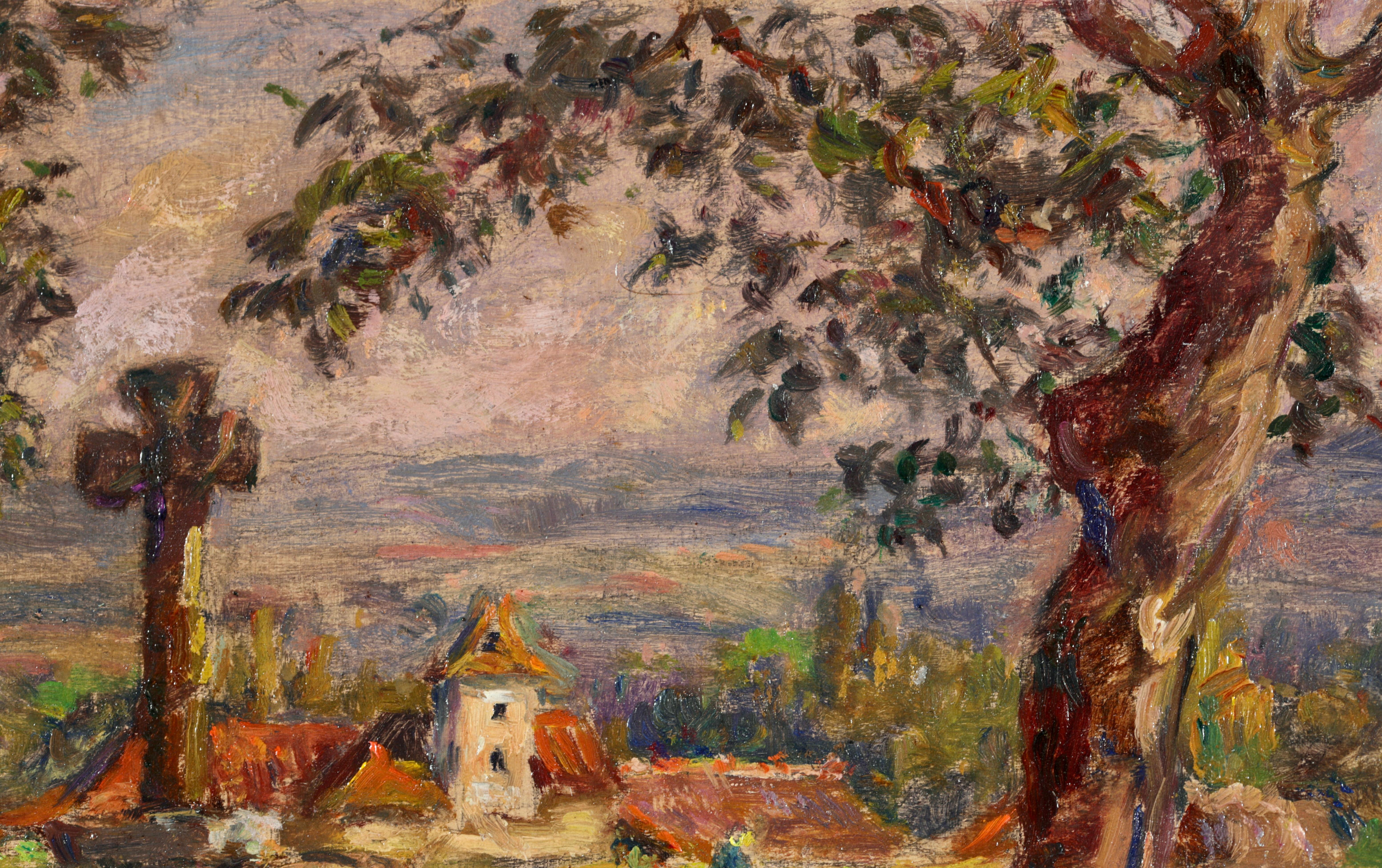 Paysage d'ete - Revery Lot - French Impressionist Landscape Oil by Henri Duhem For Sale 6