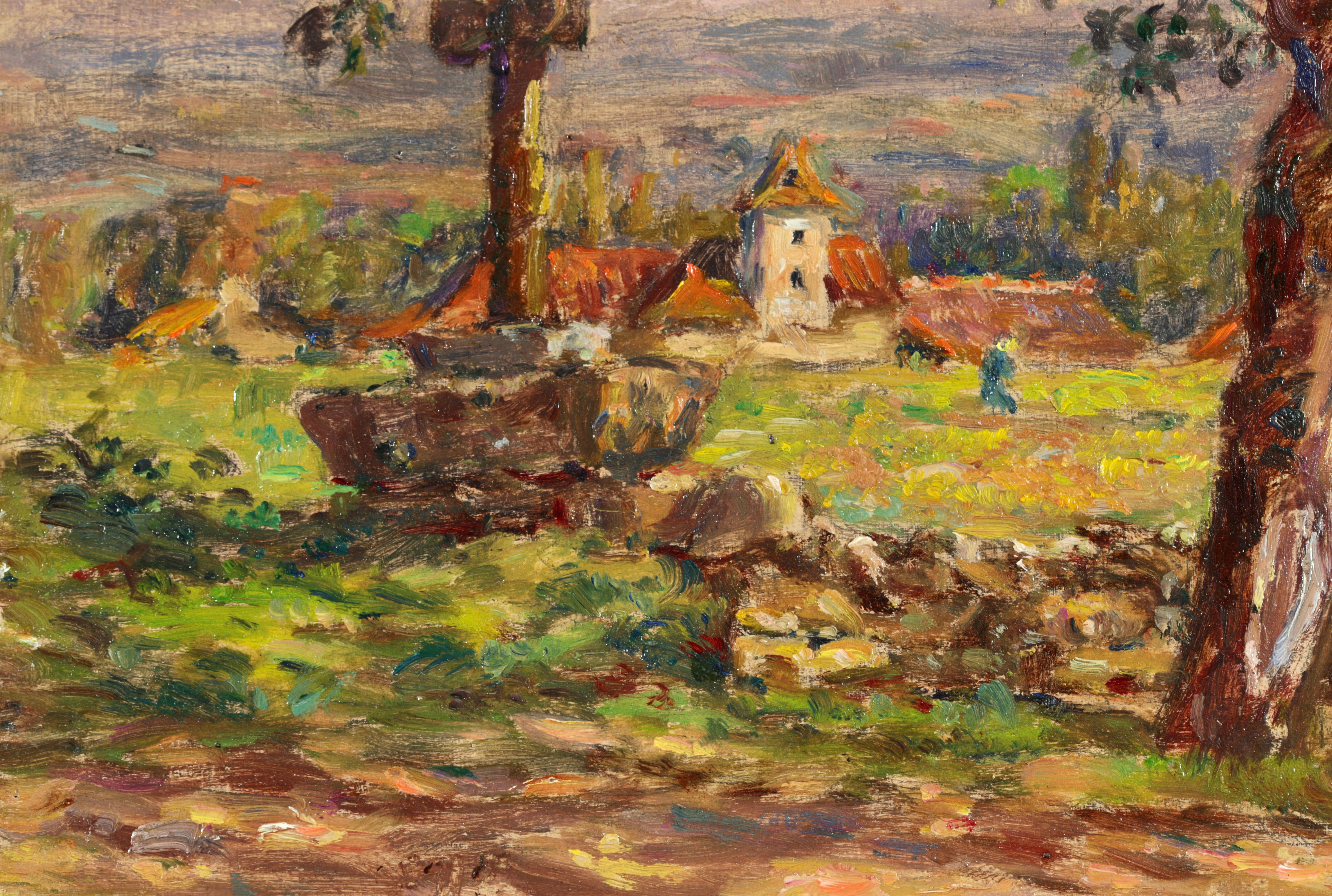 Paysage d'ete - Revery Lot - French Impressionist Landscape Oil by Henri Duhem For Sale 2