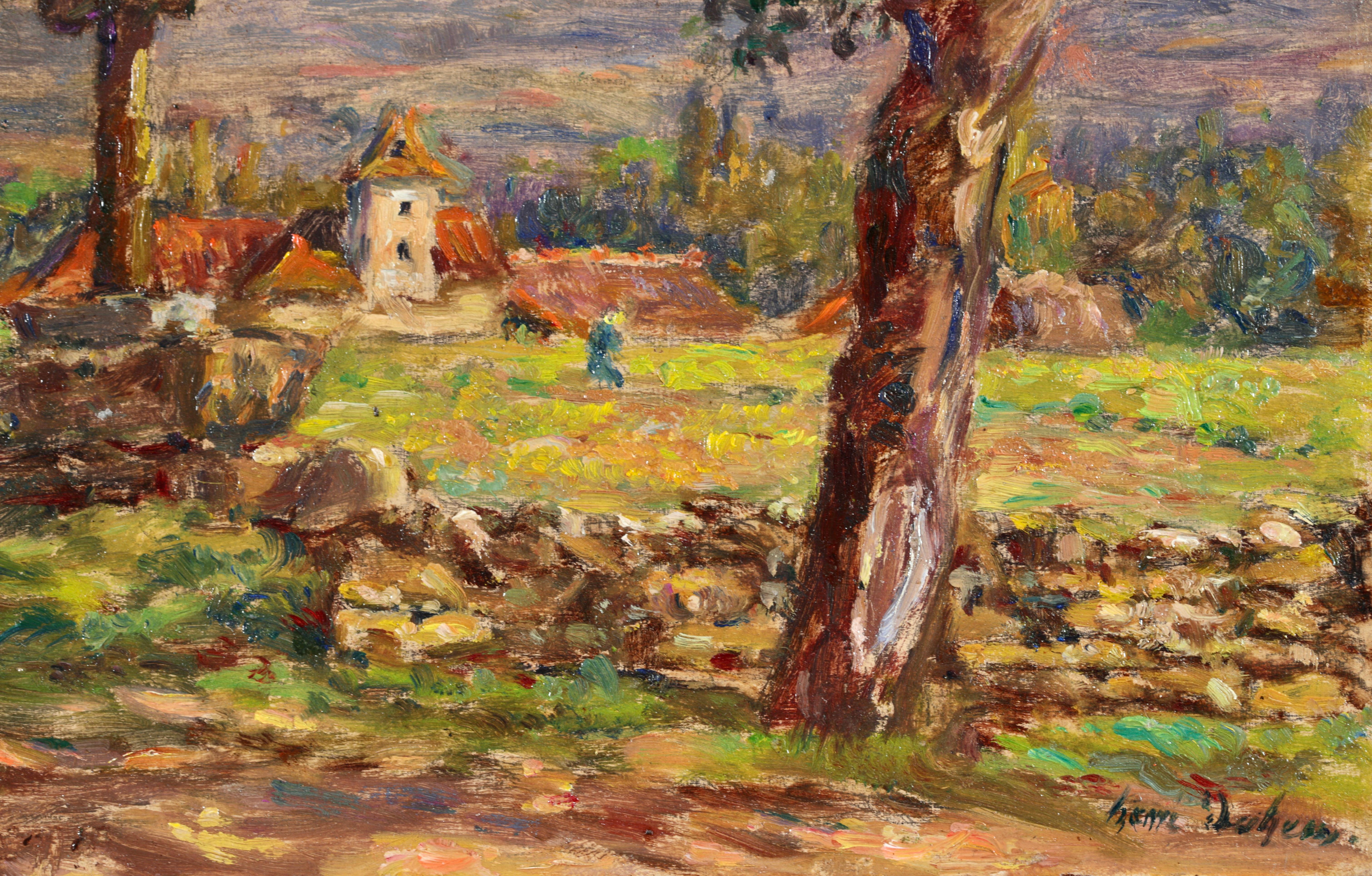 Paysage d'ete - Revery Lot - French Impressionist Landscape Oil by Henri Duhem For Sale 3