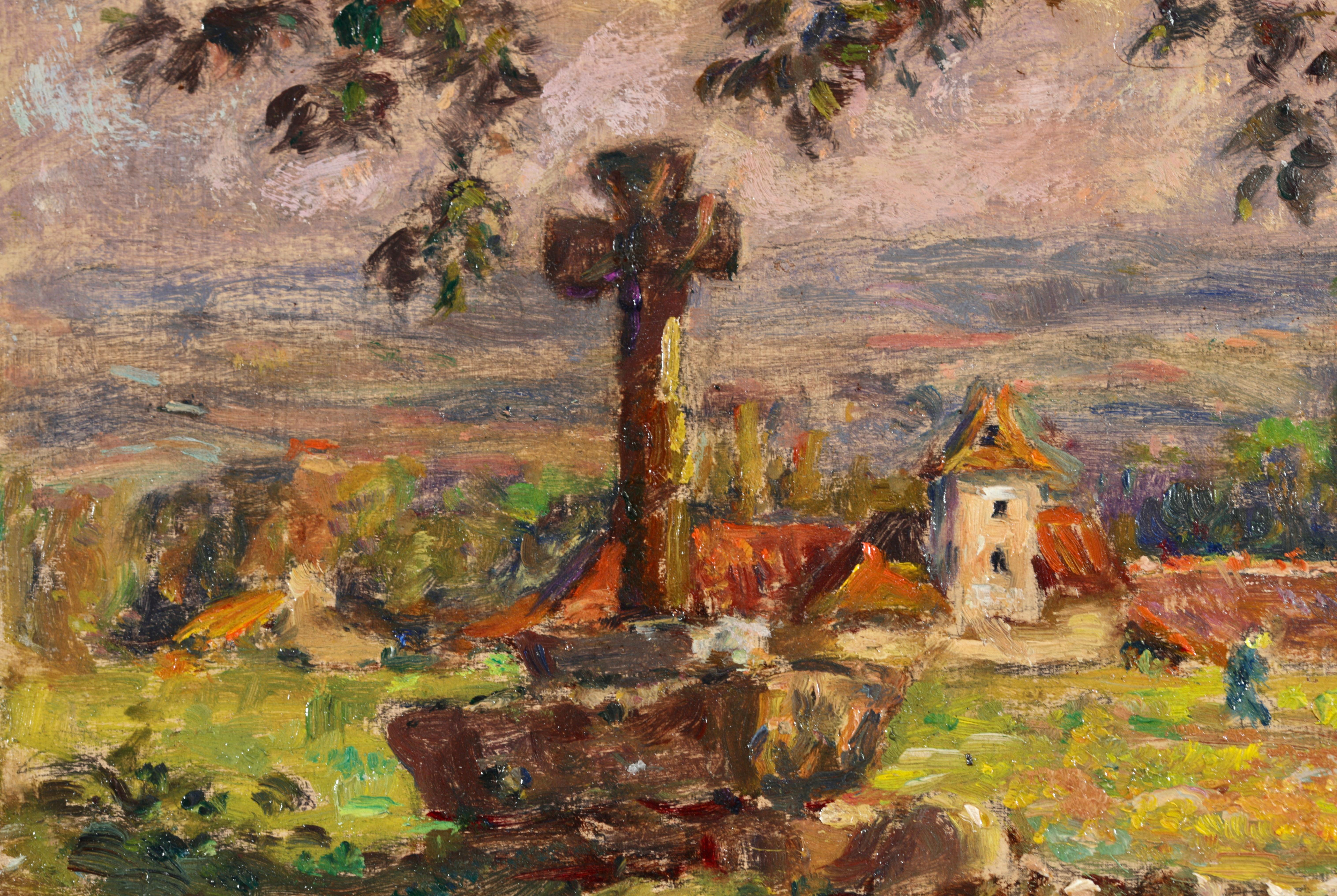 Paysage d'ete - Revery Lot - French Impressionist Landscape Oil by Henri Duhem For Sale 4