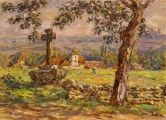 Paysage d'ete - Revery Lot - French Impressionist Landscape Oil by Henri Duhem