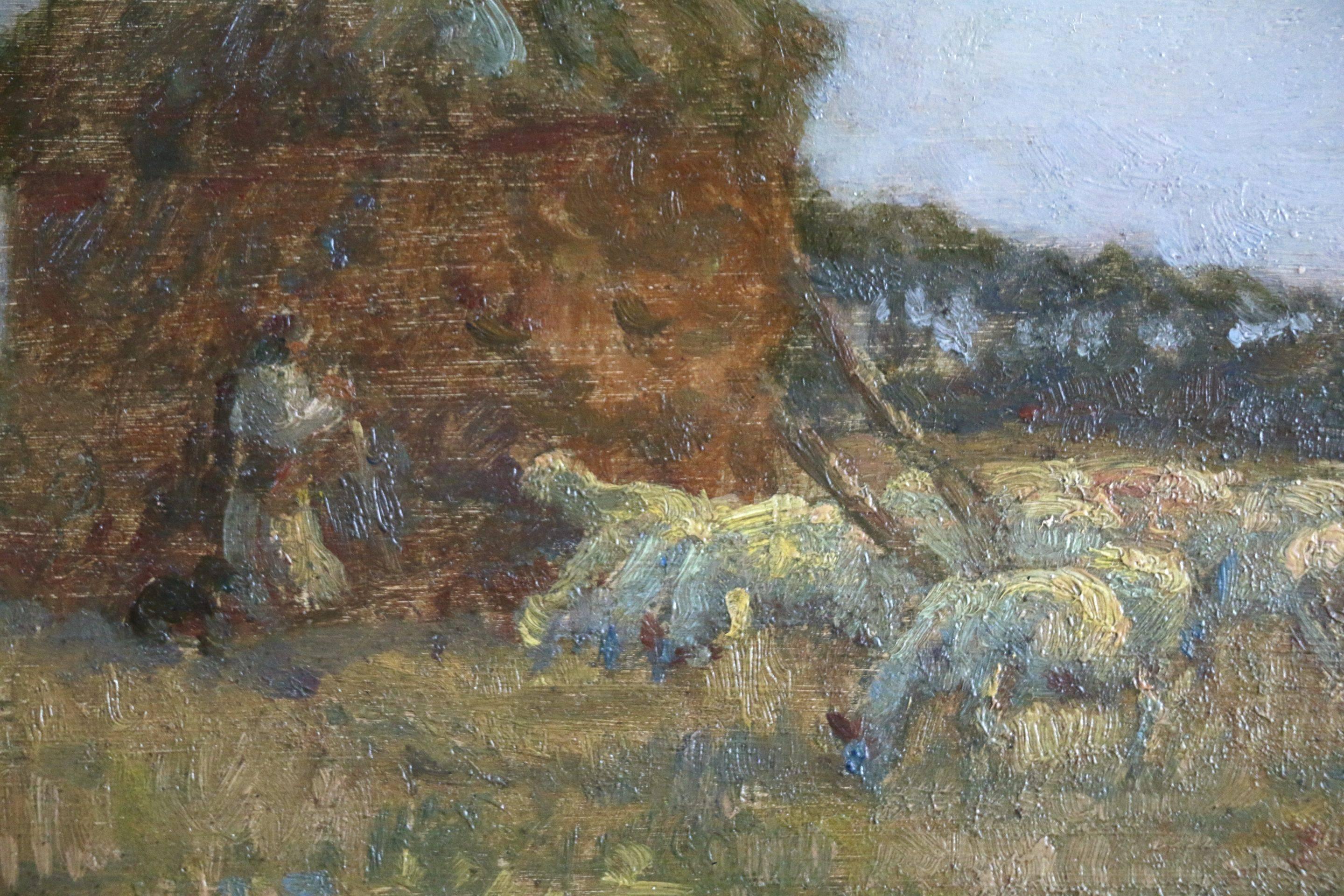 Shepherd at Moonrise - Painting by Henri Duhem