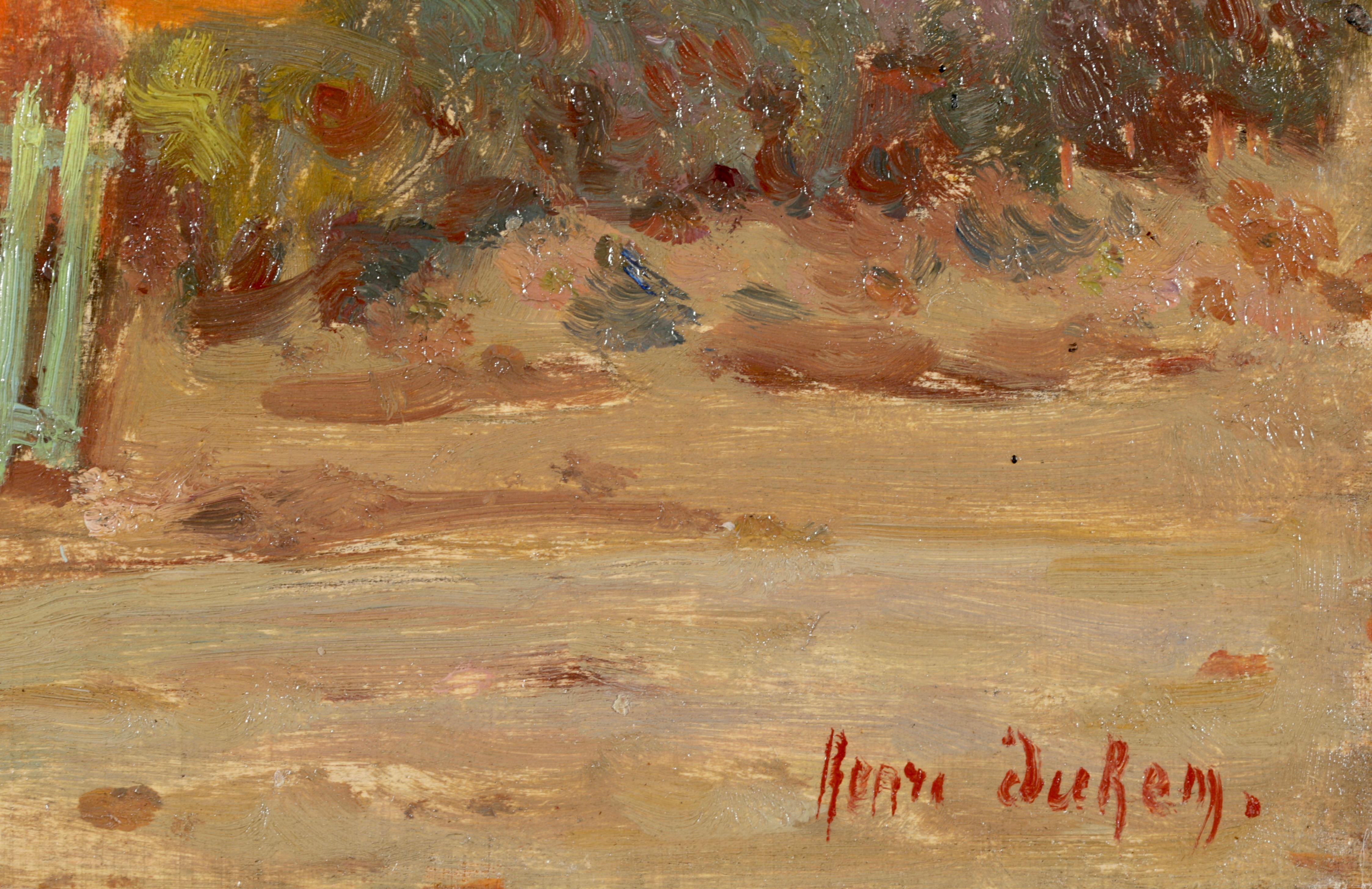Sotto la mezzaluna - Olio impressionista, Bambini in un paesaggio - Henri Duhem 1