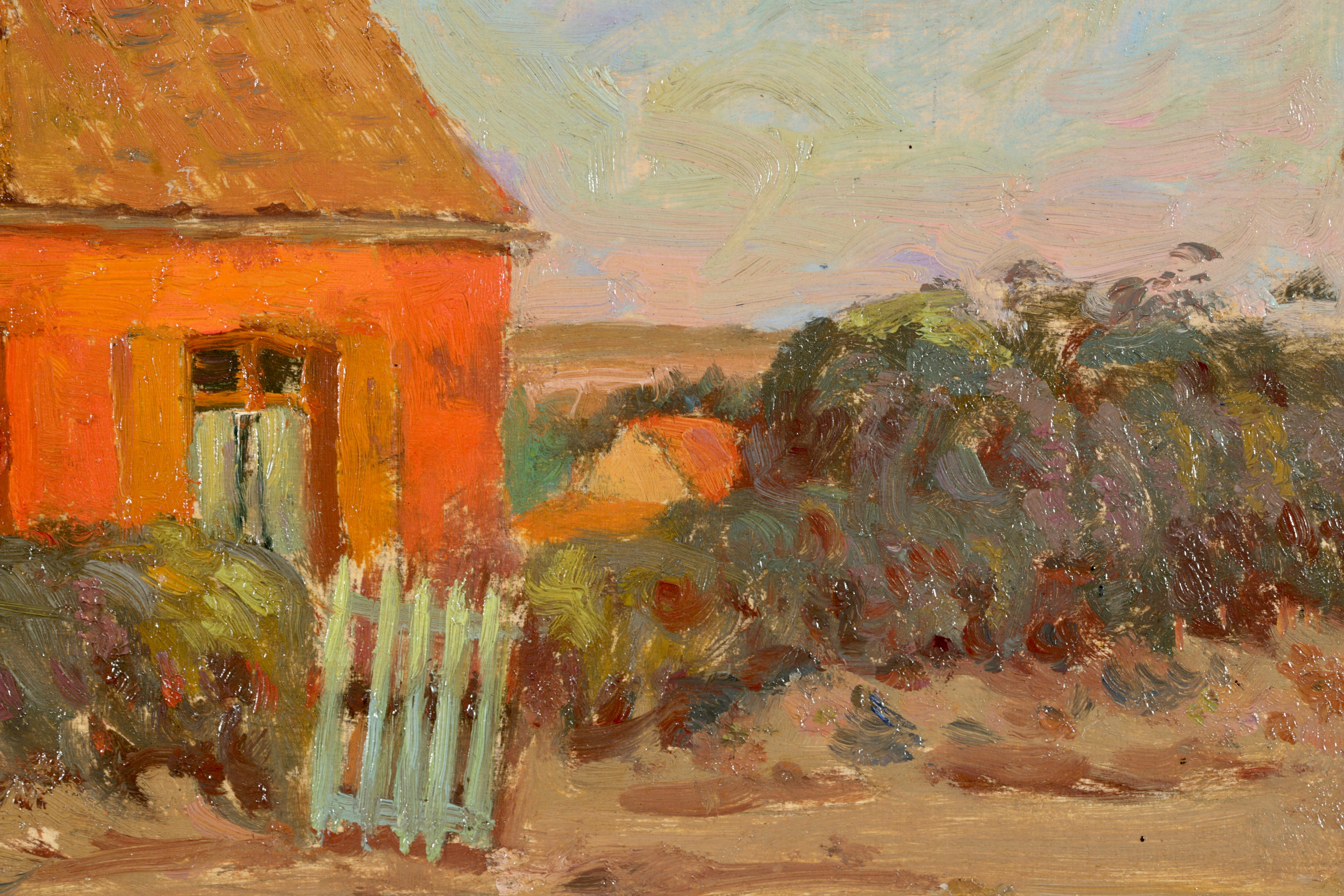 Sotto la mezzaluna - Olio impressionista, Bambini in un paesaggio - Henri Duhem 6