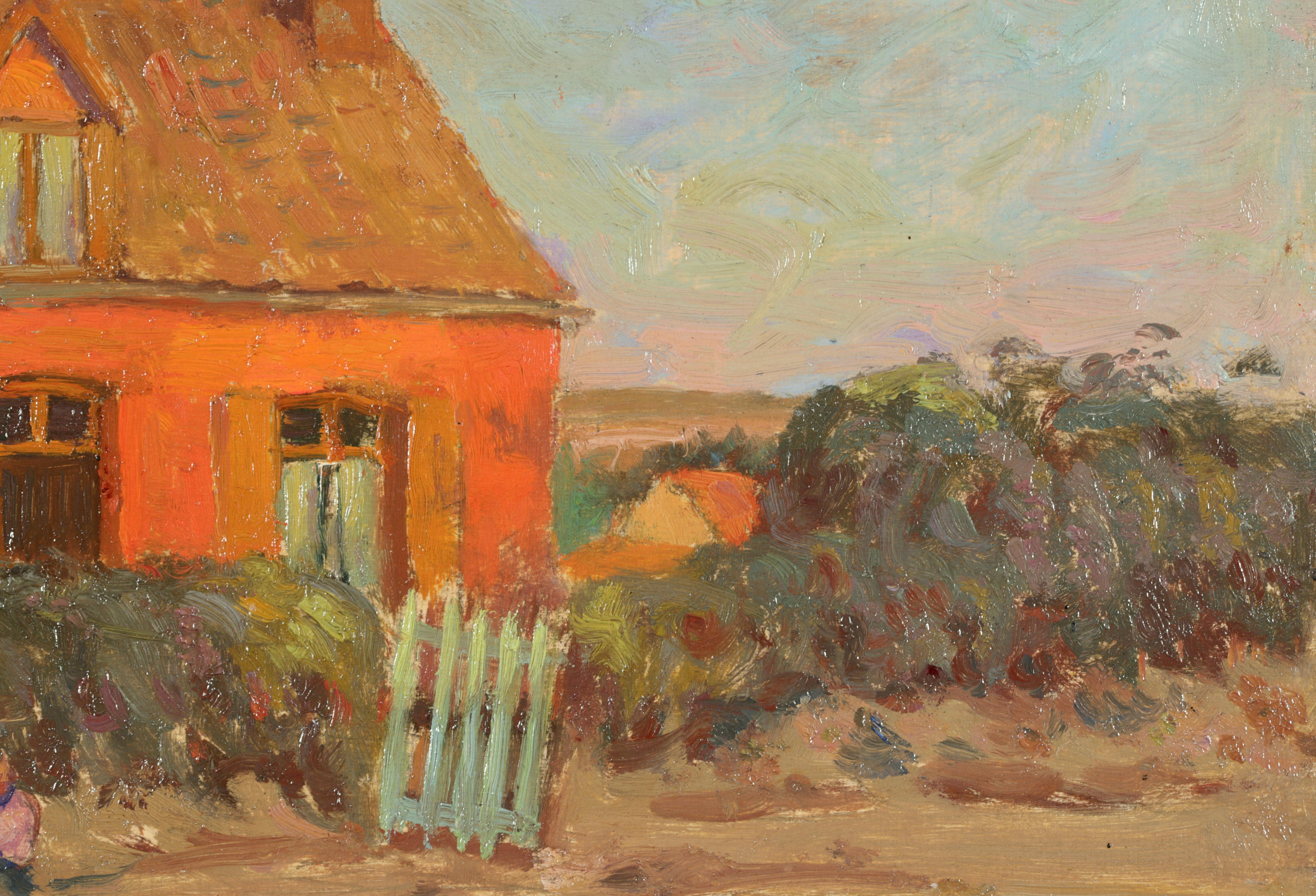 Sotto la mezzaluna - Olio impressionista, Bambini in un paesaggio - Henri Duhem 8