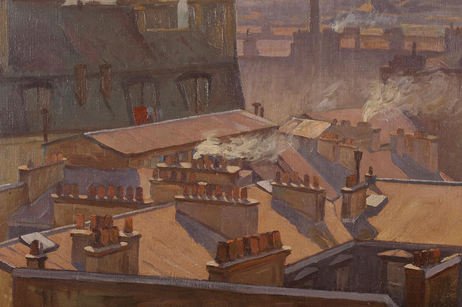 Das Dach von Paris (Französische Schule), Painting, von Henri Dupont-Crespin