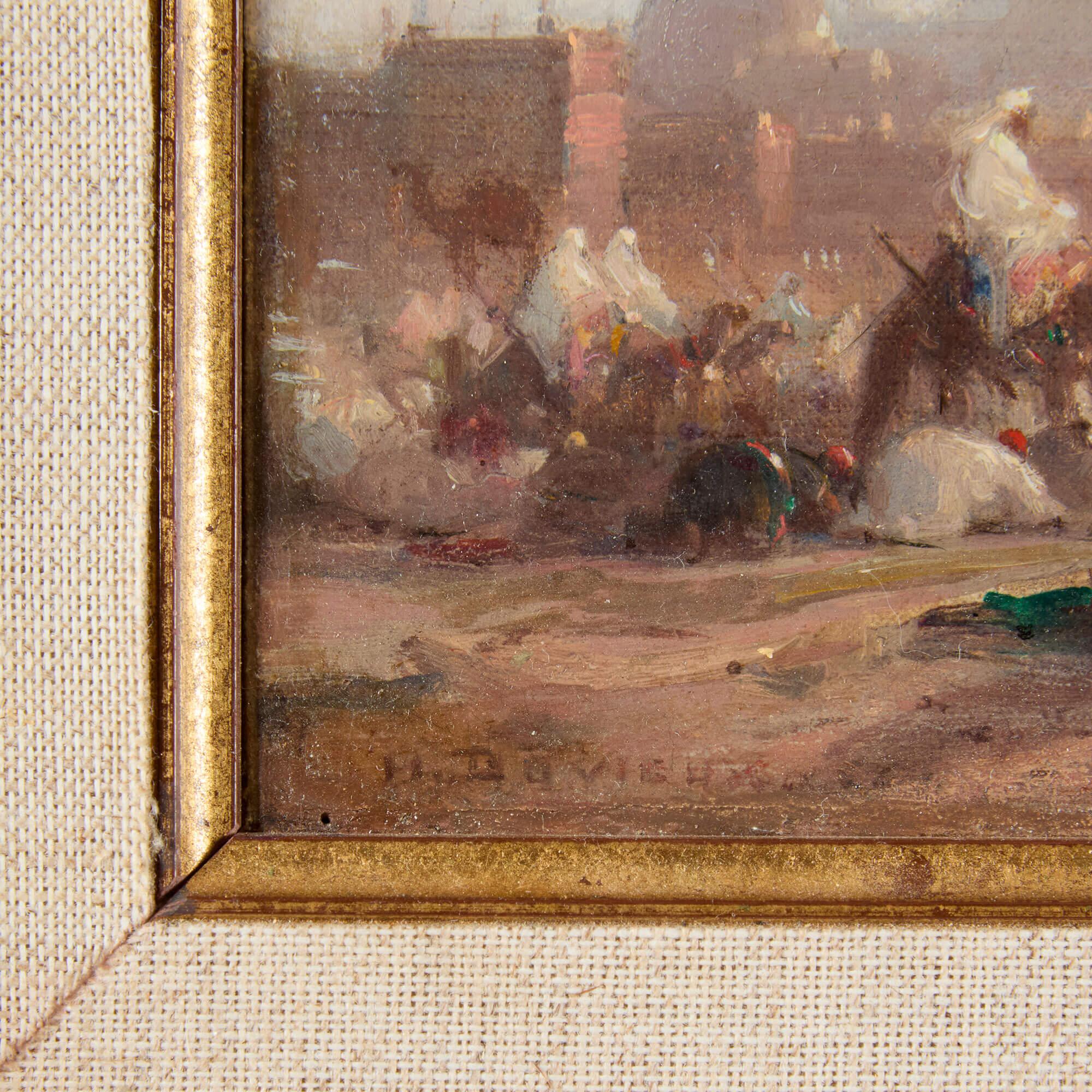 Henri Duvieux Französisch Orientalist Ölgemälde Morgenansicht Hagia Sophia Türkei im Angebot 9