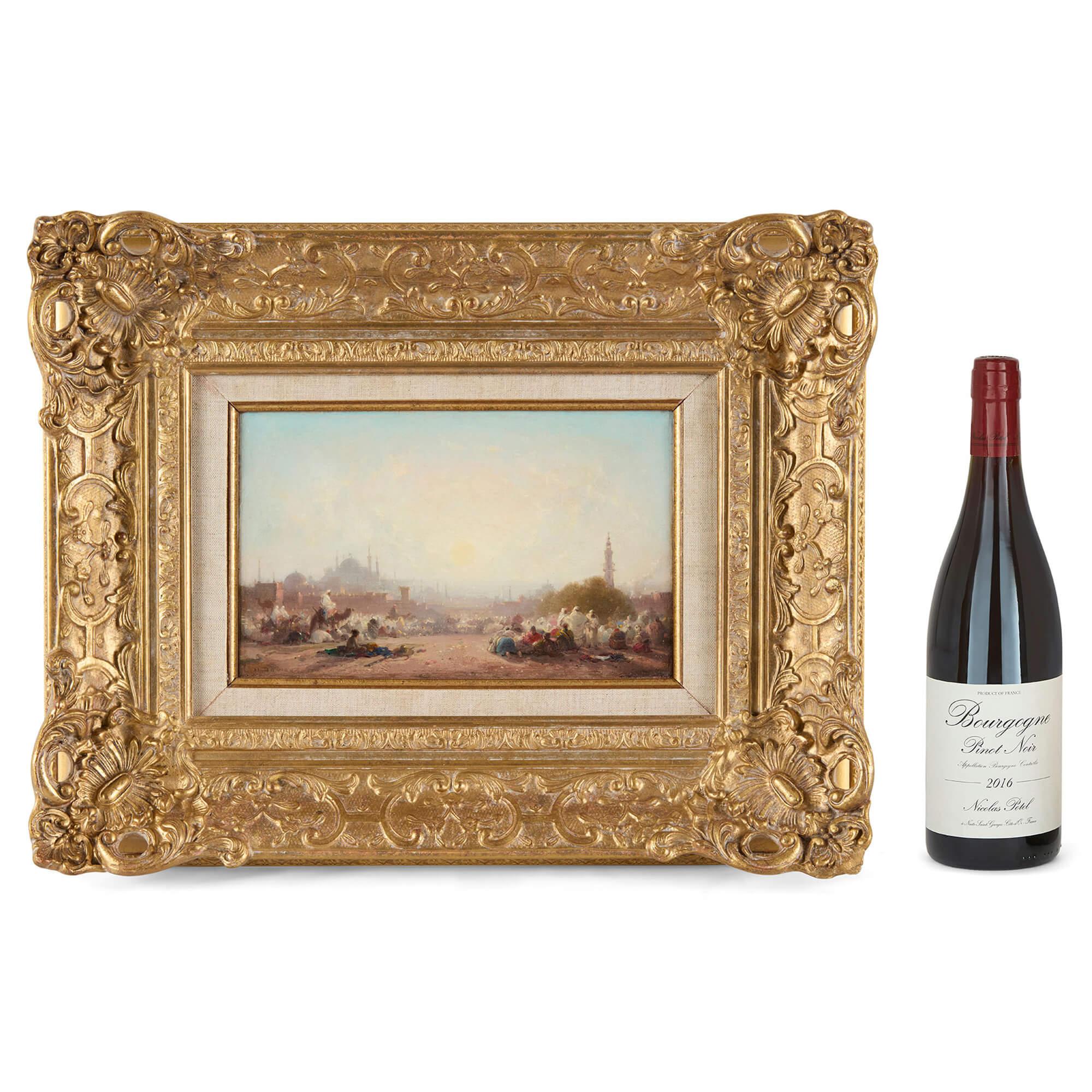 Henri Duvieux Französisch Orientalist Ölgemälde Morgenansicht Hagia Sophia Türkei im Angebot 10