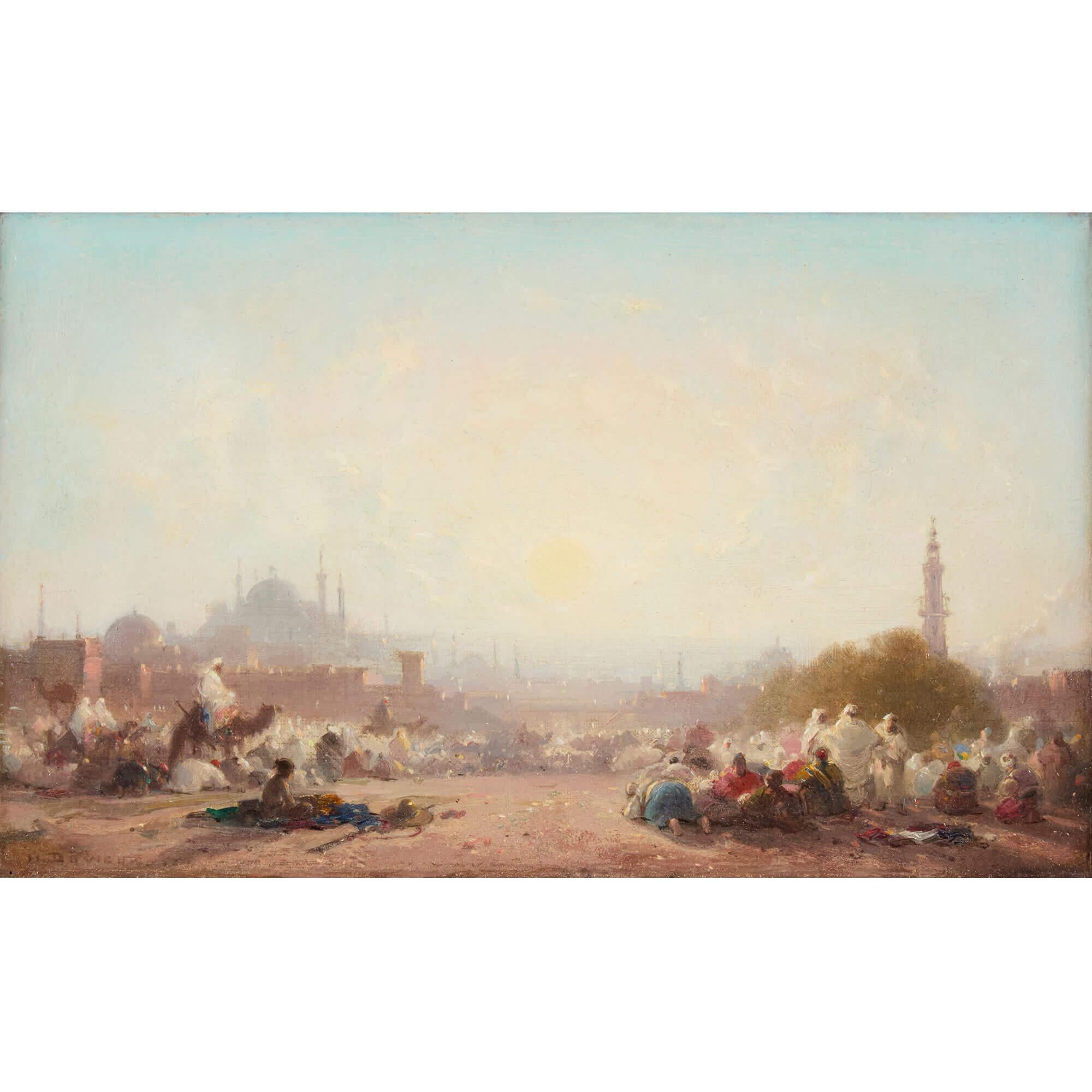 Henri Duvieux Französisch Orientalist Ölgemälde Morgenansicht Hagia Sophia Türkei im Angebot 5