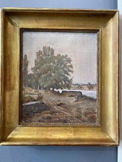 "Geneva Countryside" by Henri Duvoisin - Oil on canvas