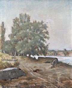 "Campagna di Ginevra" di Henri Duvoisin - Olio su tela