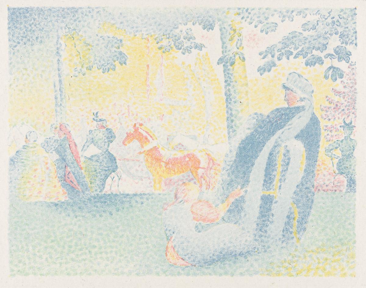 Landscape Print de Henri Edmond Cross - Los Campos Elíseos