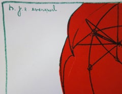 Ir al parque - Litografía original, 1897