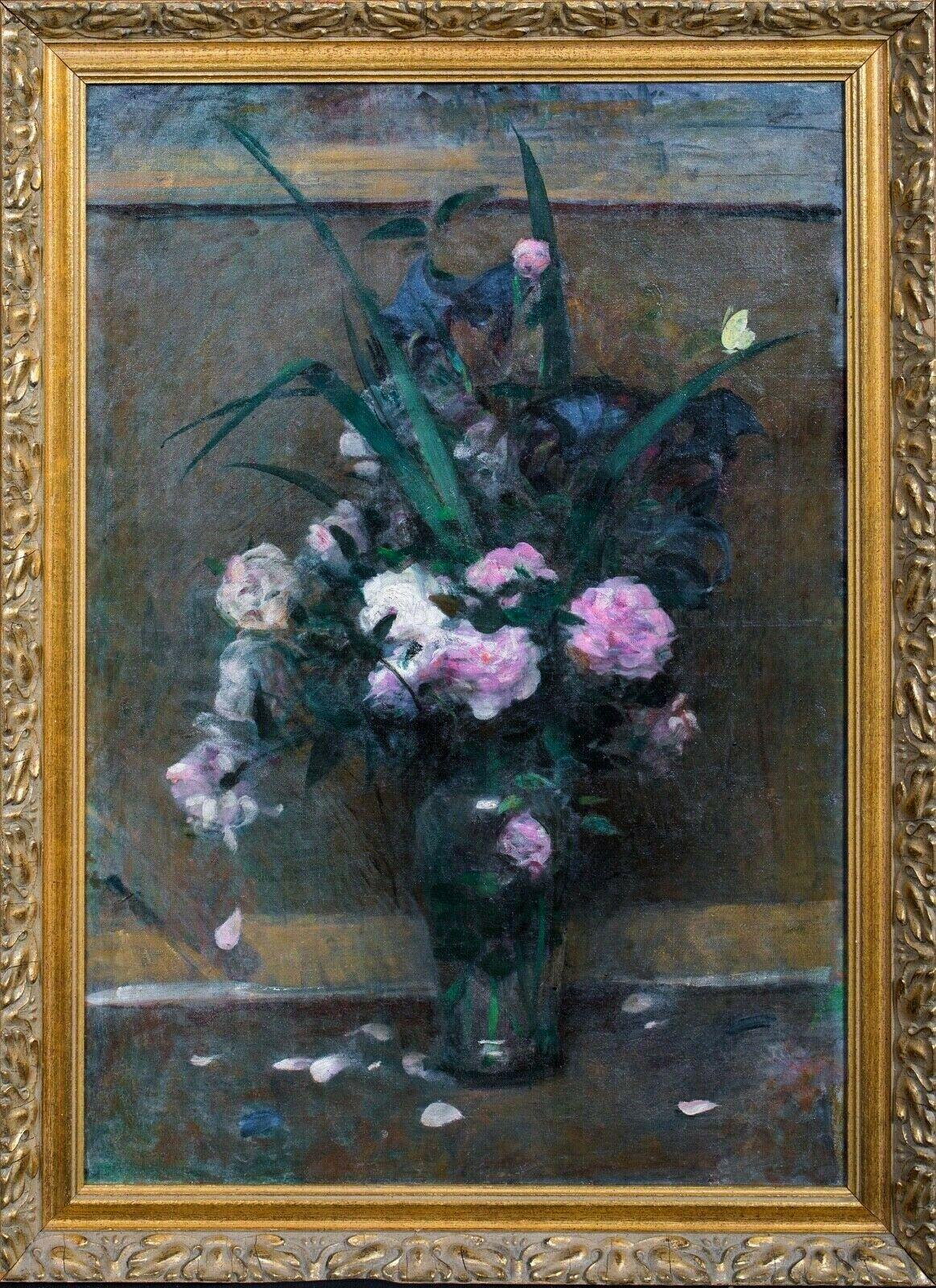 Still-Life Painting Henri Fantin-Latour - Nature morte de roses ondulantes, XIXe siècle