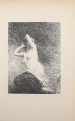 Ariane, Impressionist Nude Lithograph by Henri Fantin-Latour