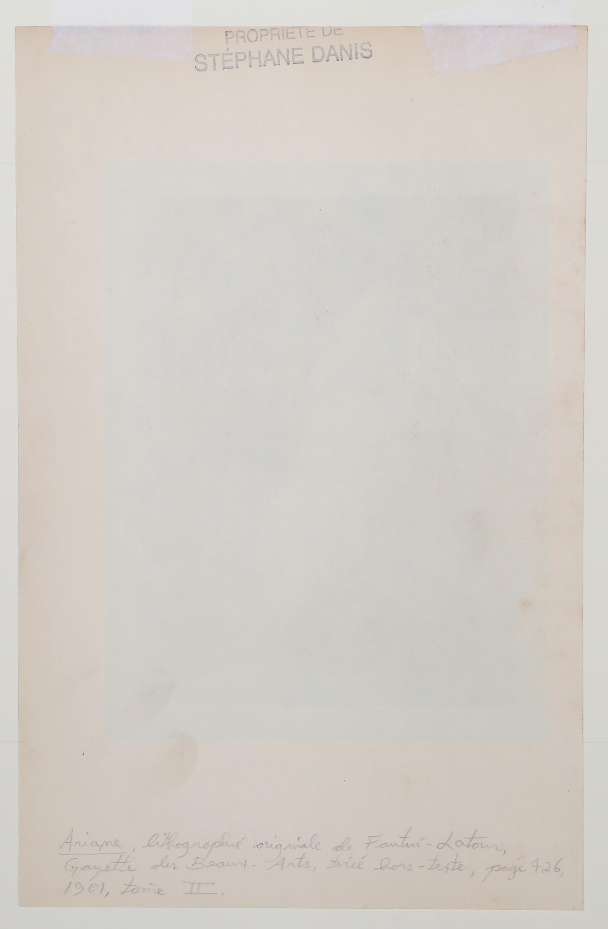 Ariane, litografia impressionista di nudo di Henri Fantin-Latour in vendita 2