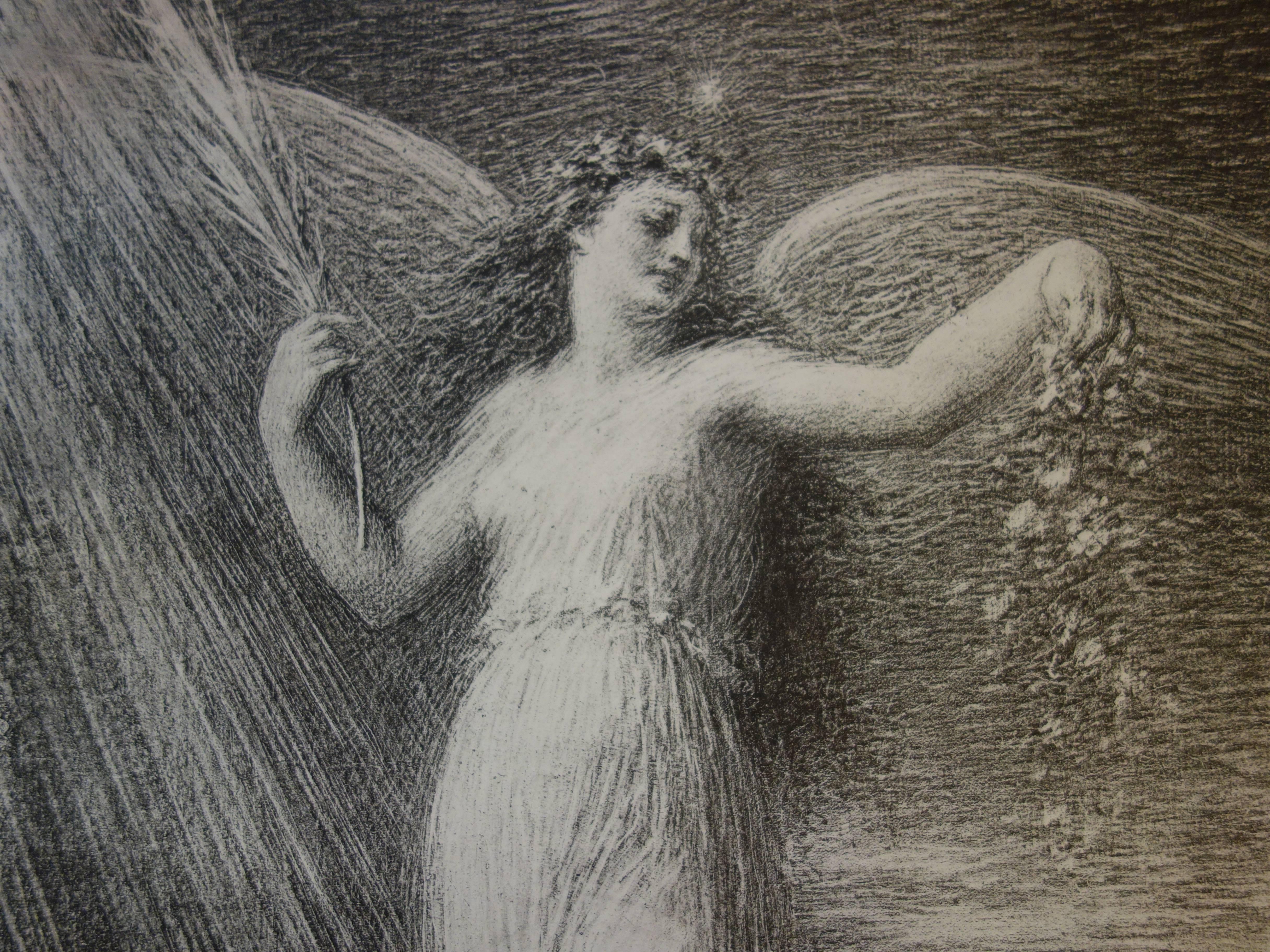 Immortality - Lithographie originale (1897/98) - Art nouveau Print par Henri Fantin-Latour