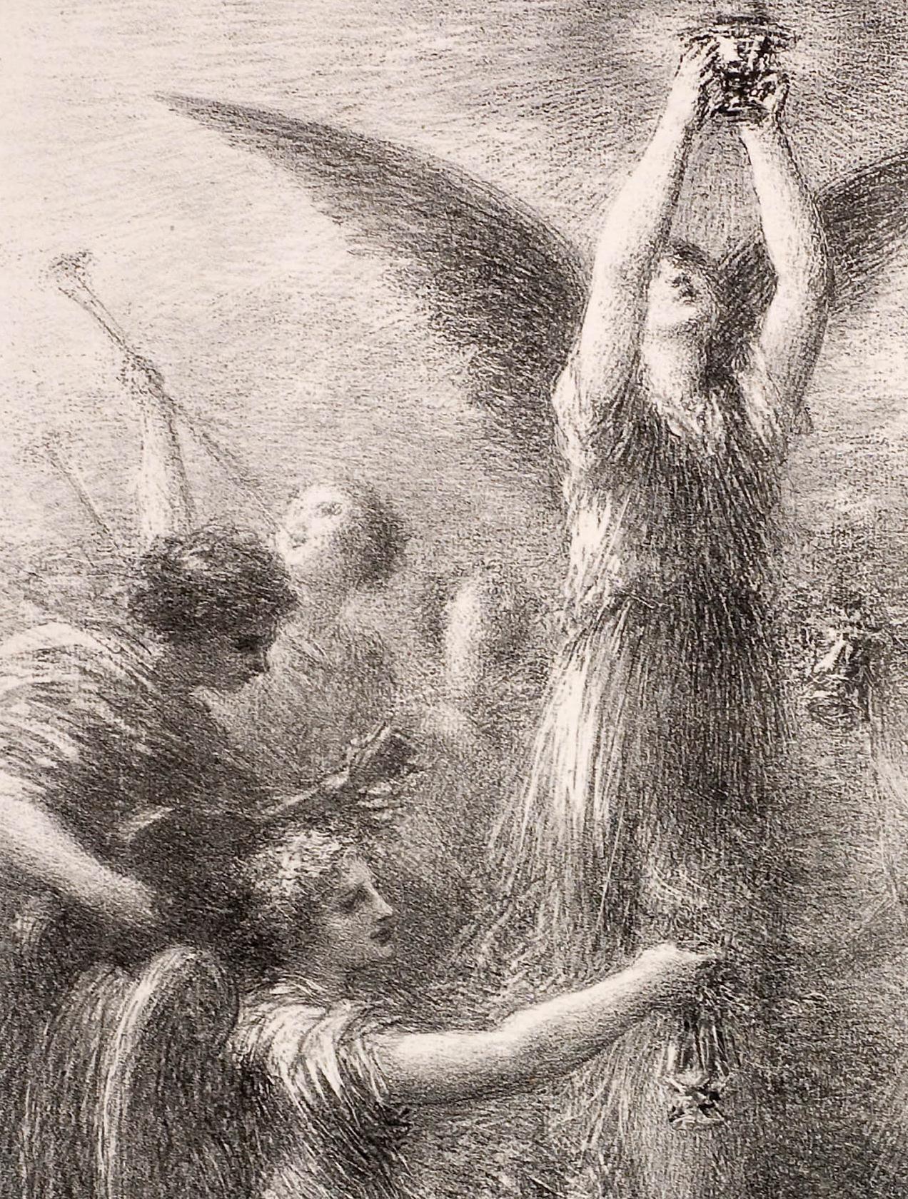 Prelude de Lohengrin (2e planche)     (L'apparence du Saint Graal) - Print de Henri Fantin-Latour