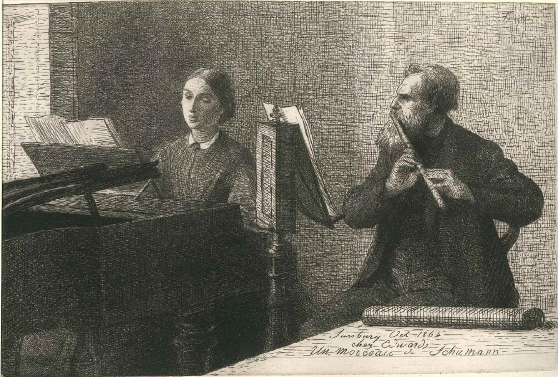 Henri Fantin-Latour Interior Print - Un Morceau de Schumann