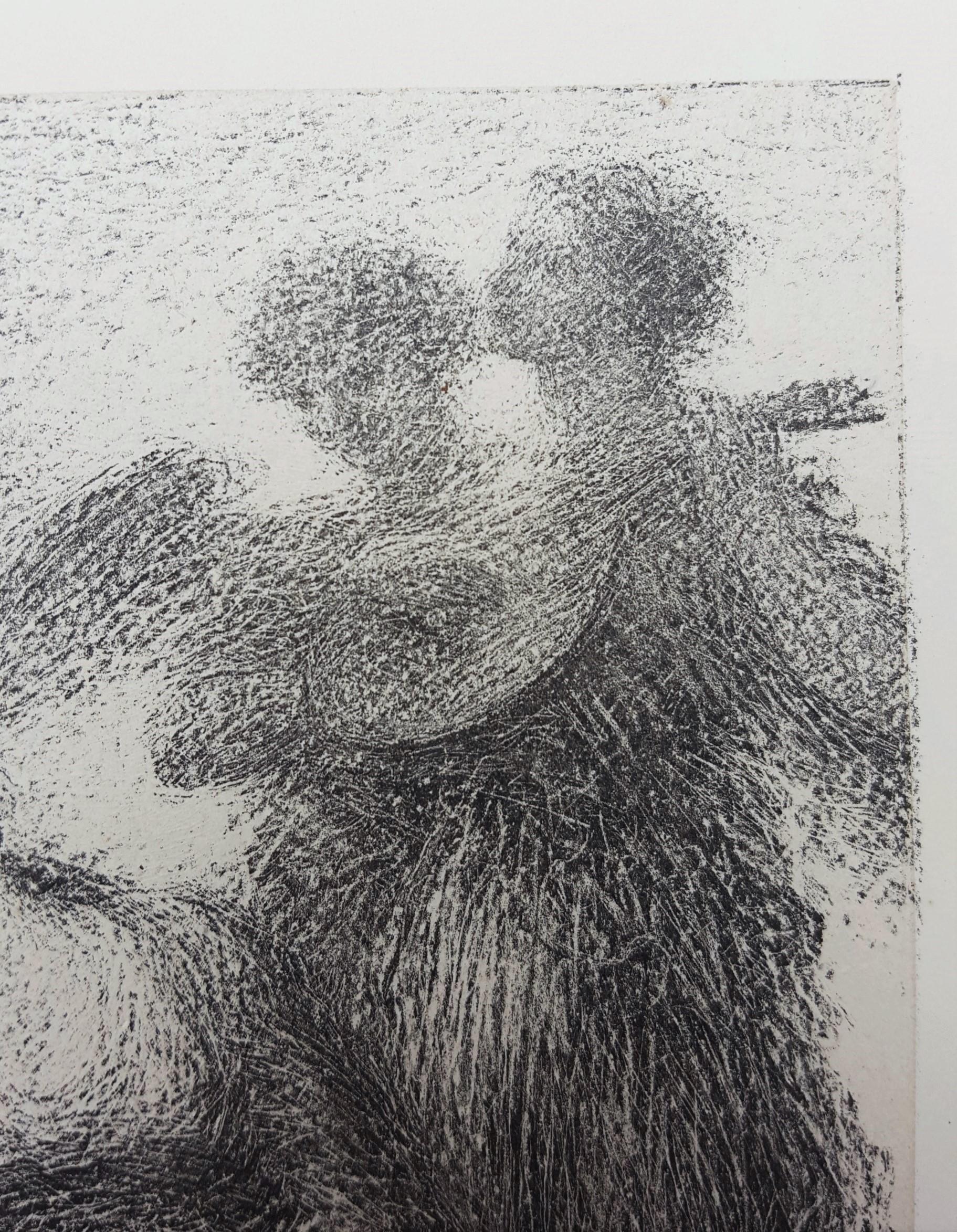 Visión /// Francés Romántico Clásico Figurativo Dama Mujer Soldado Ángel Litografía en venta 7