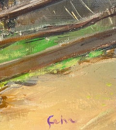 "Villaggio rurale" di Henri Fehr - Olio su tela - 58x78,5 cm