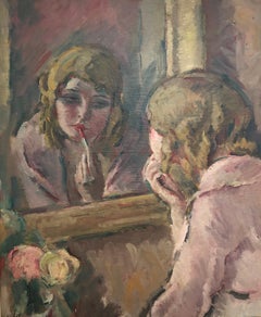 Giovane ragazza con rossetto
