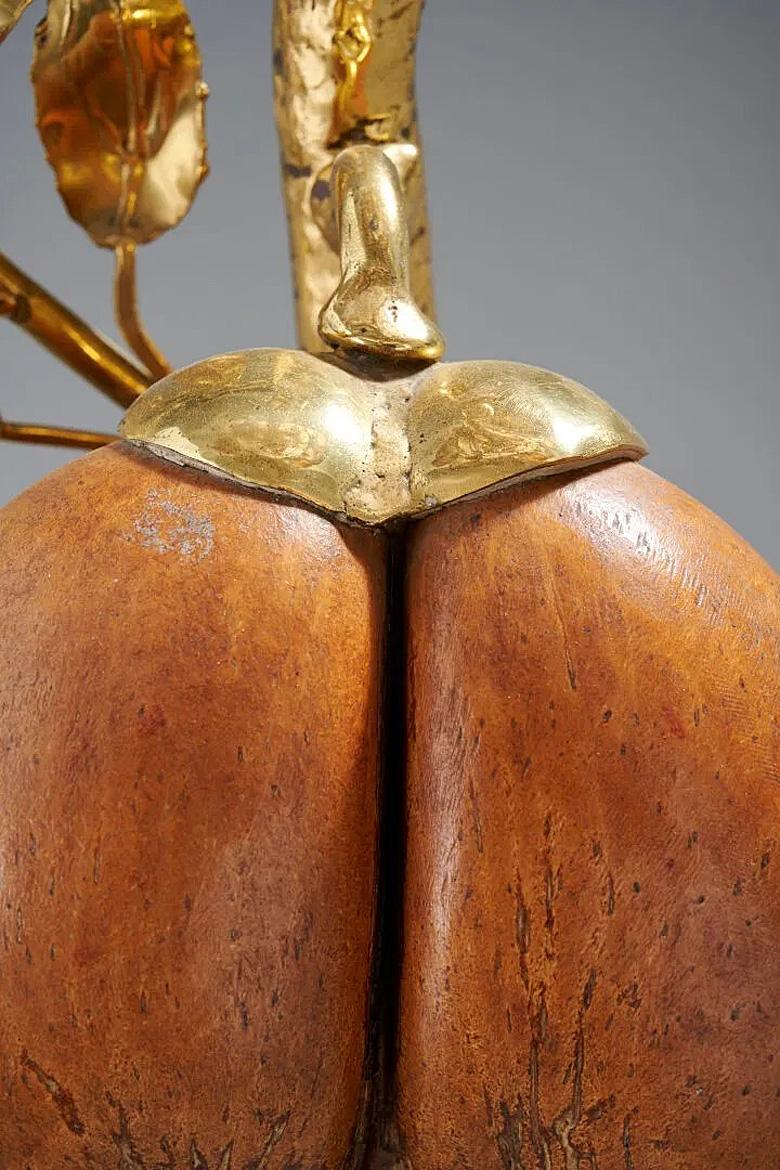 Henri FERNANDEZ (geb. 1948) für Maison Honoré, große Messinglampe, um 1970 (Moderne der Mitte des Jahrhunderts) im Angebot