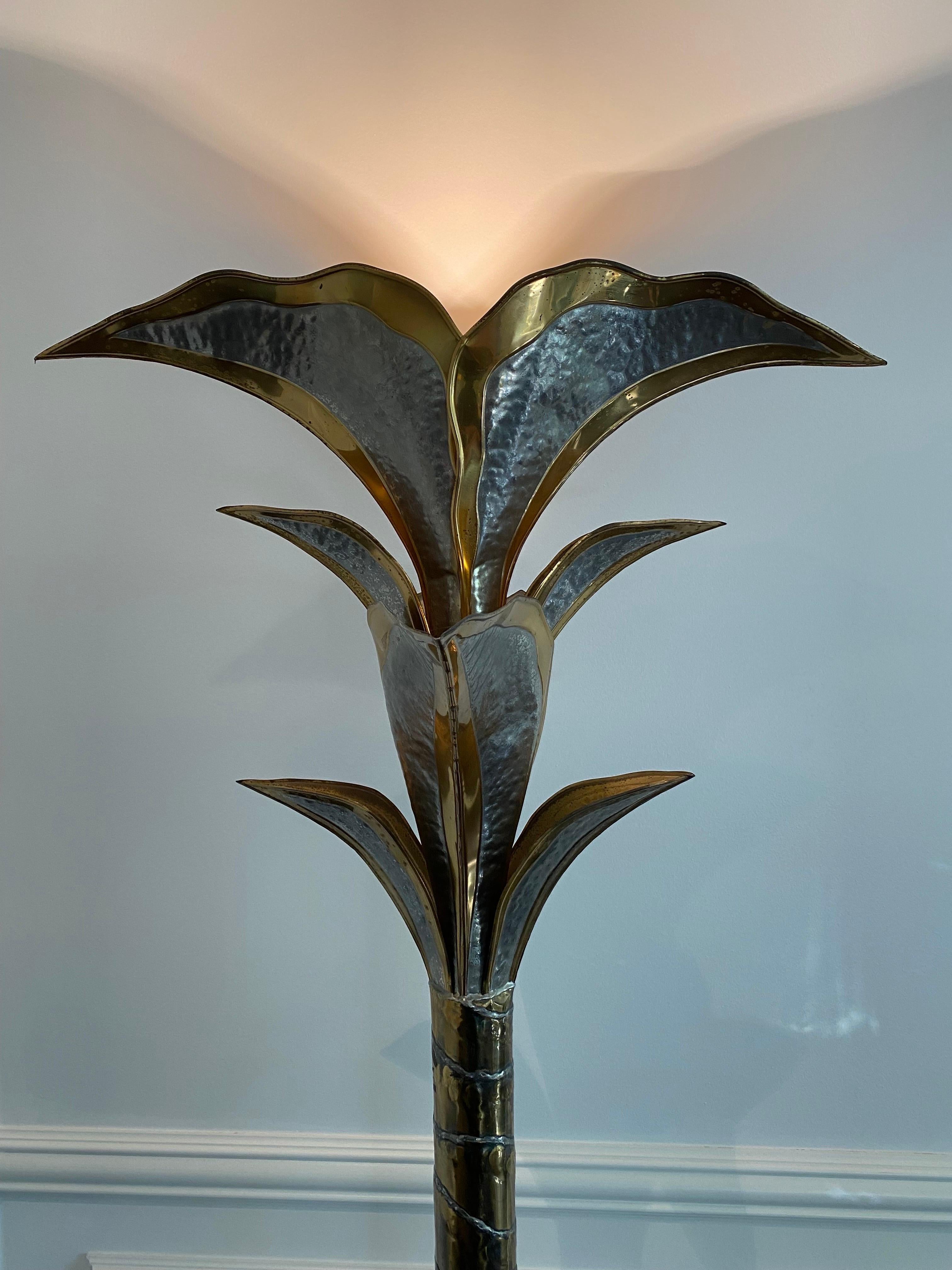 Hollywood Regency Henri Fernandez Brass Floor Lamp For Sale