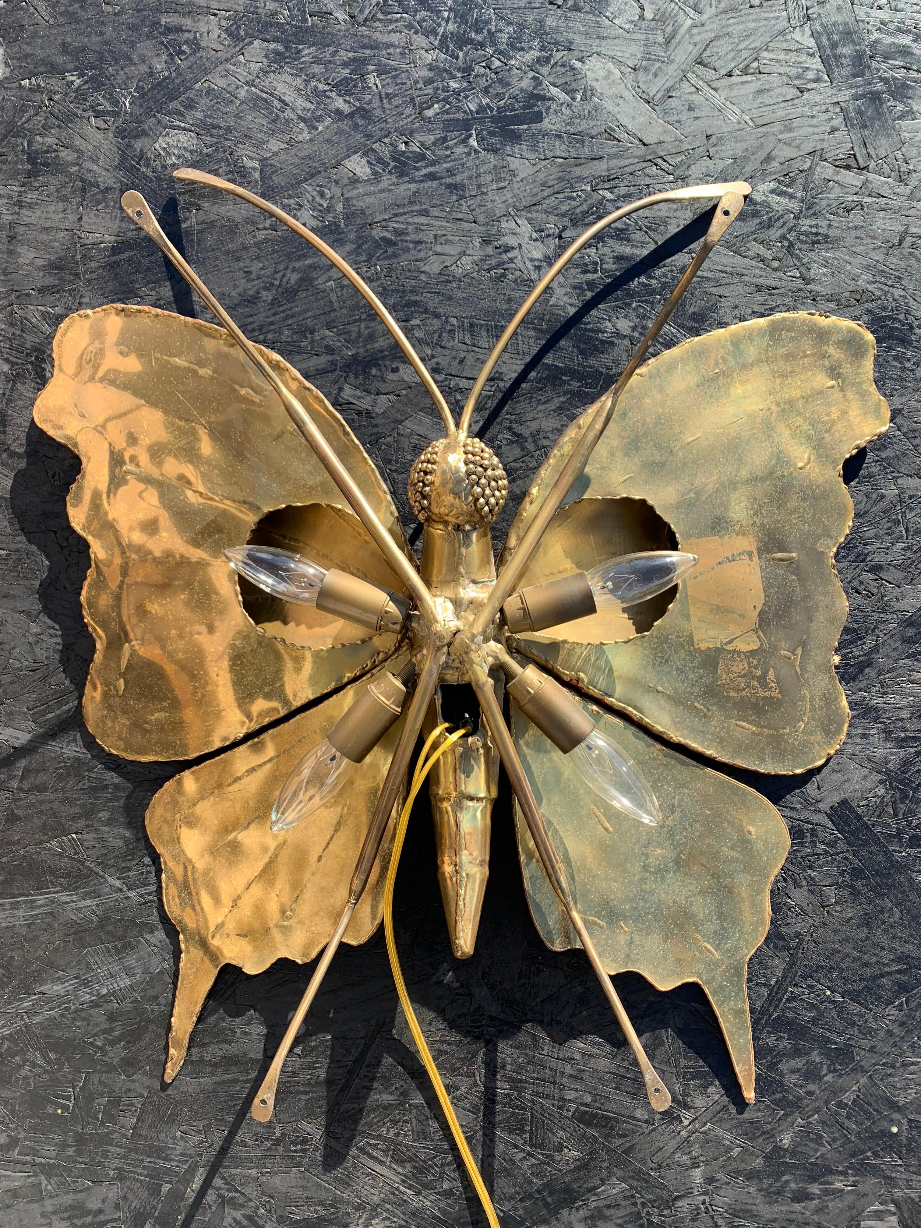 Henri Fernandez Butterfly Sconce For Sale 4