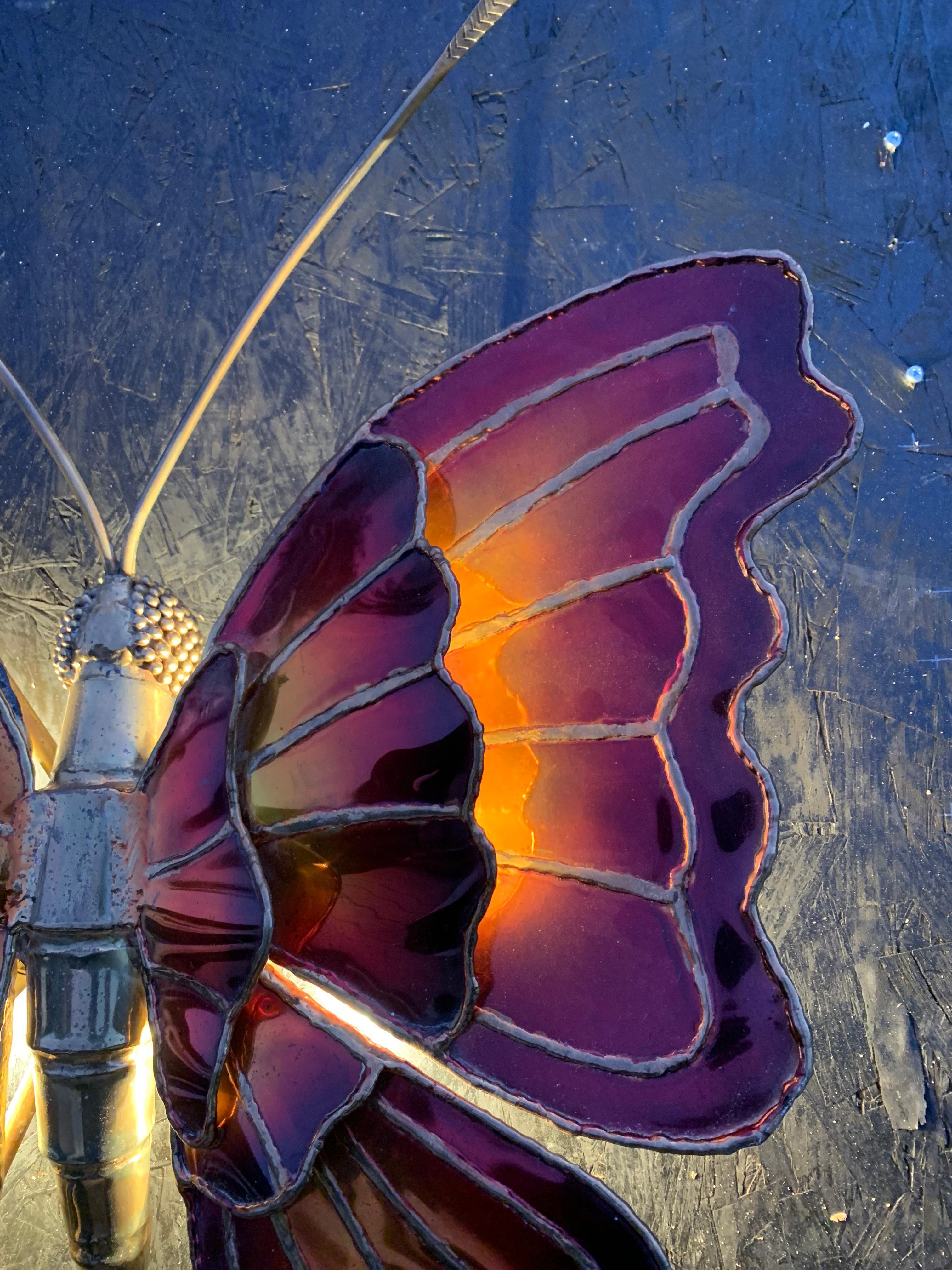 Hollywood Regency Henri Fernandez Butterfly Sconce For Sale
