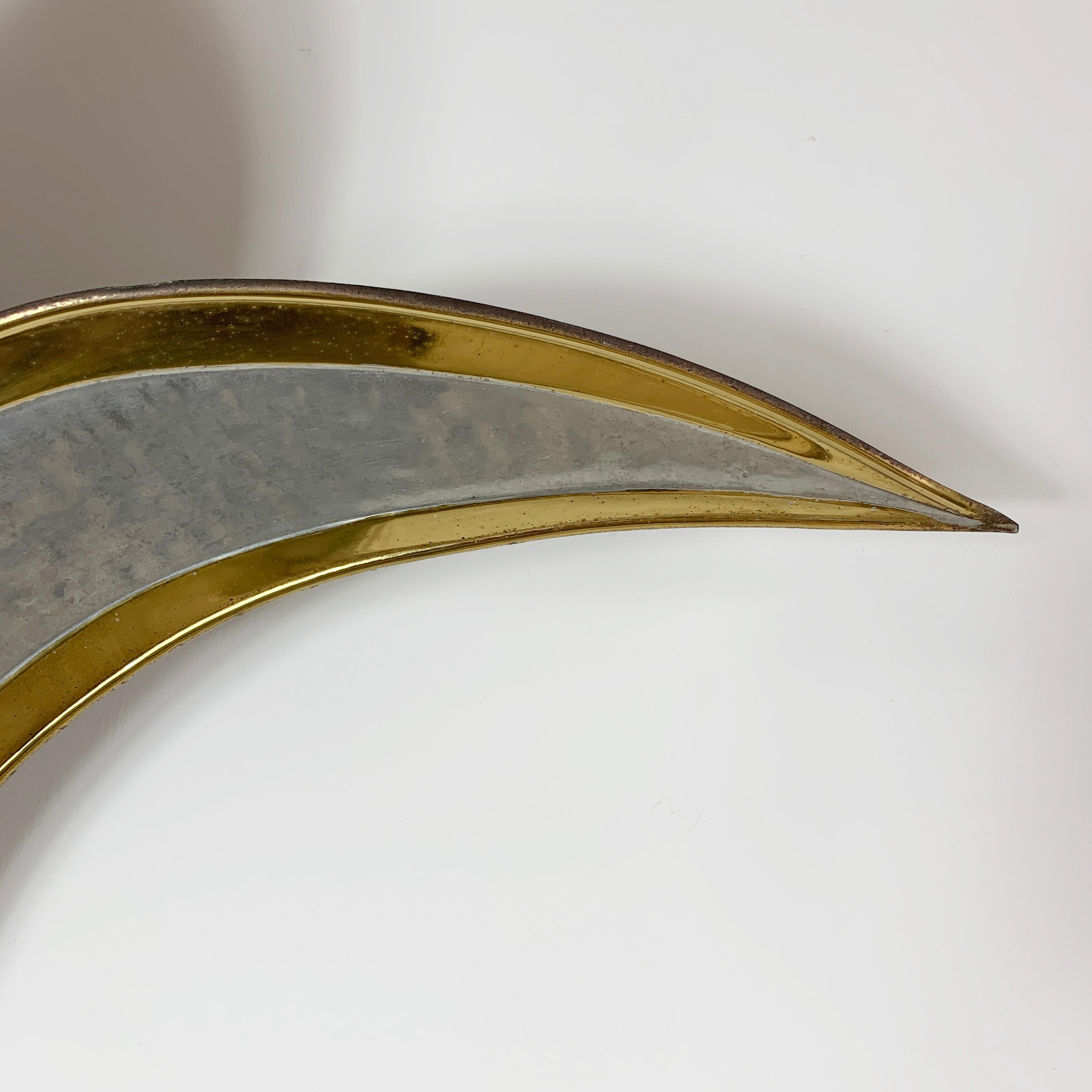 Henri Fernandez Gold and Silver Leaf Wall Sconce For Sale 2