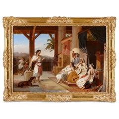 A Large French Orientalist Biblical Painting by H.F. Schopin